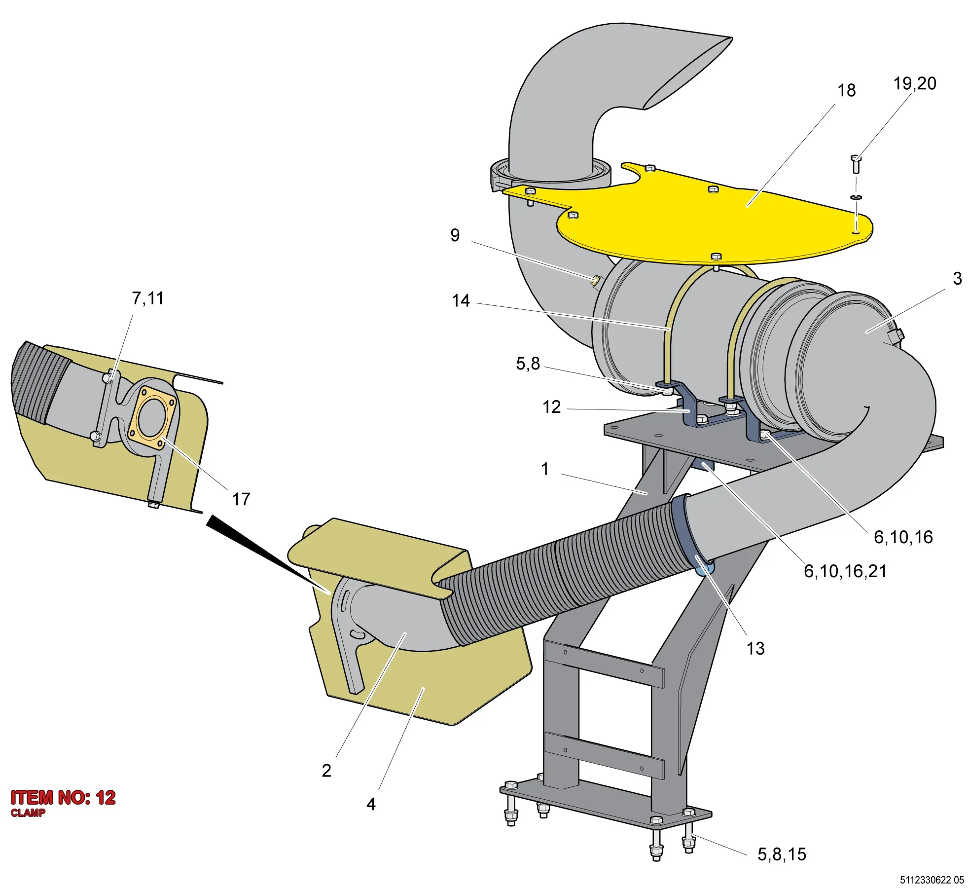 9106 1941 59 CLAMP - Technical Drawing