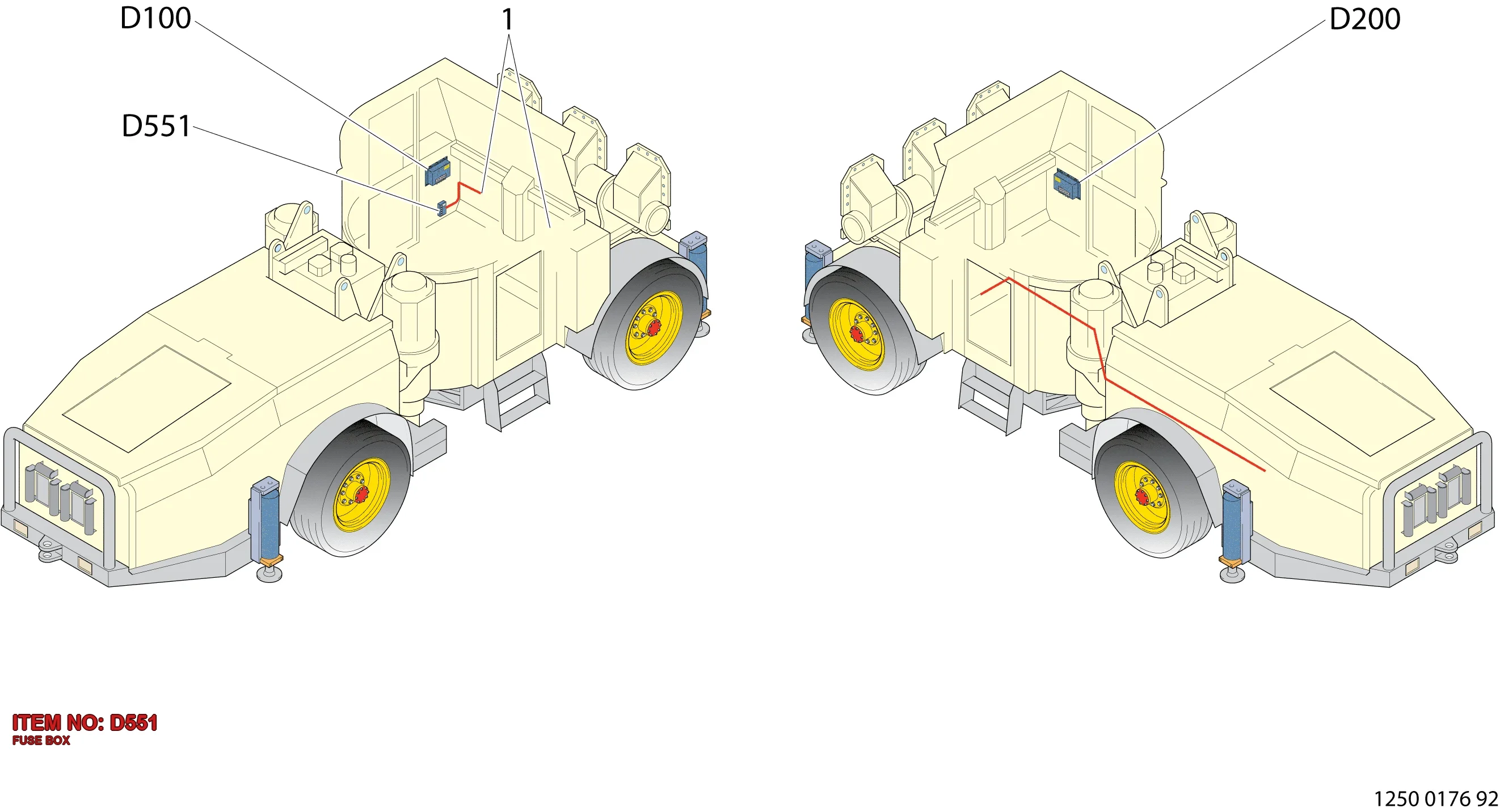 9106 2065 75 FUSE BOX - Technical Drawing