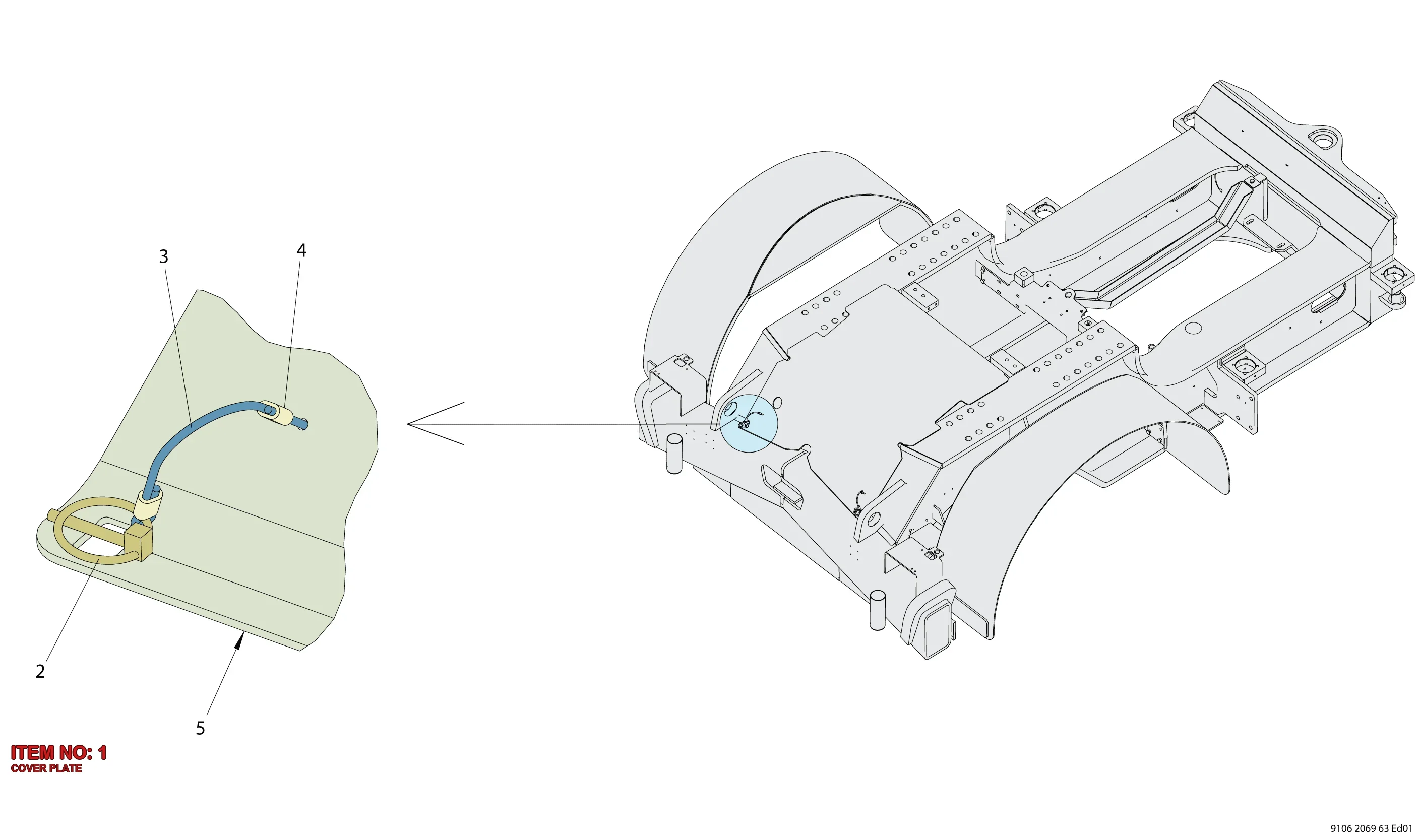 9106 2069 64 COVER PLATE - Technical Drawing