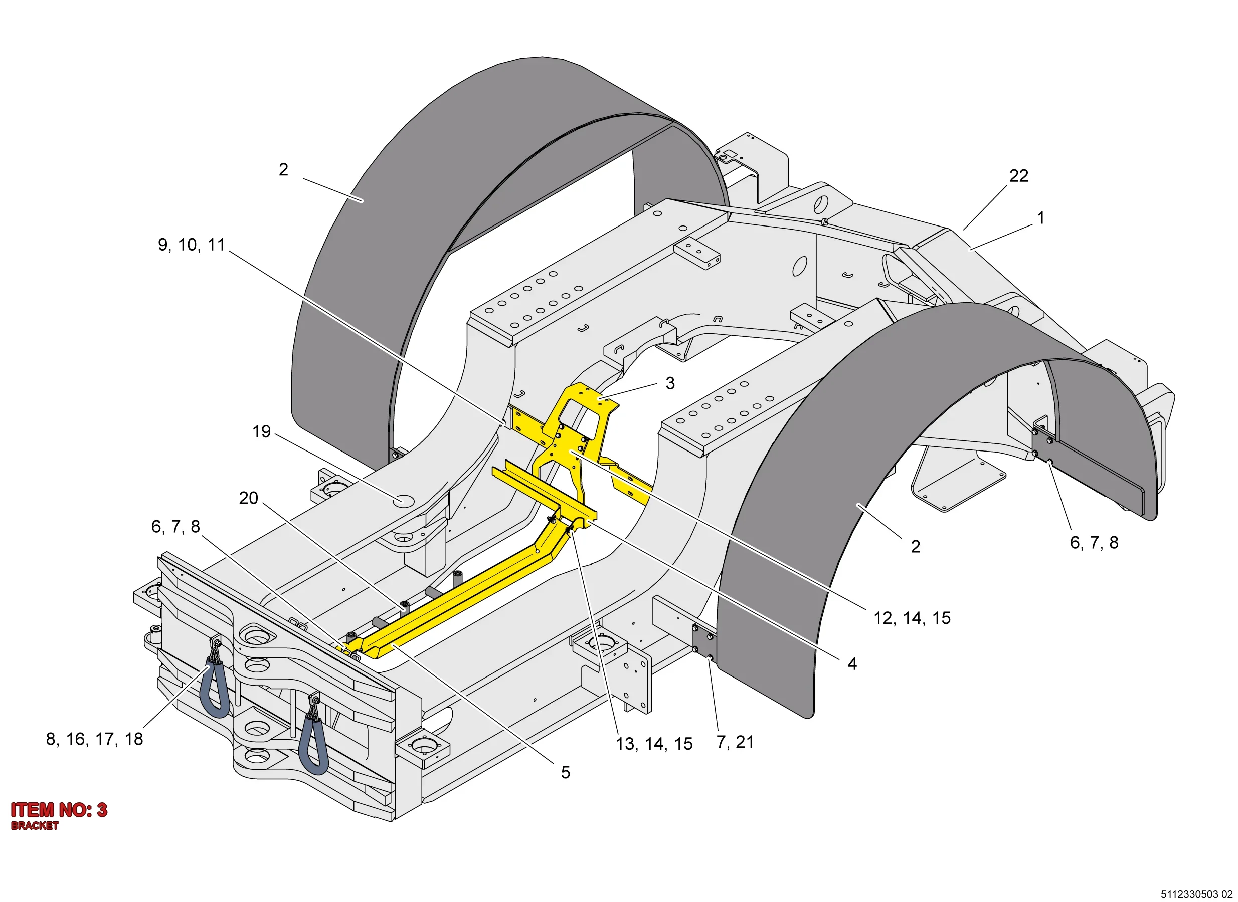 9106 2087 19 BRACKET - Technical Drawing