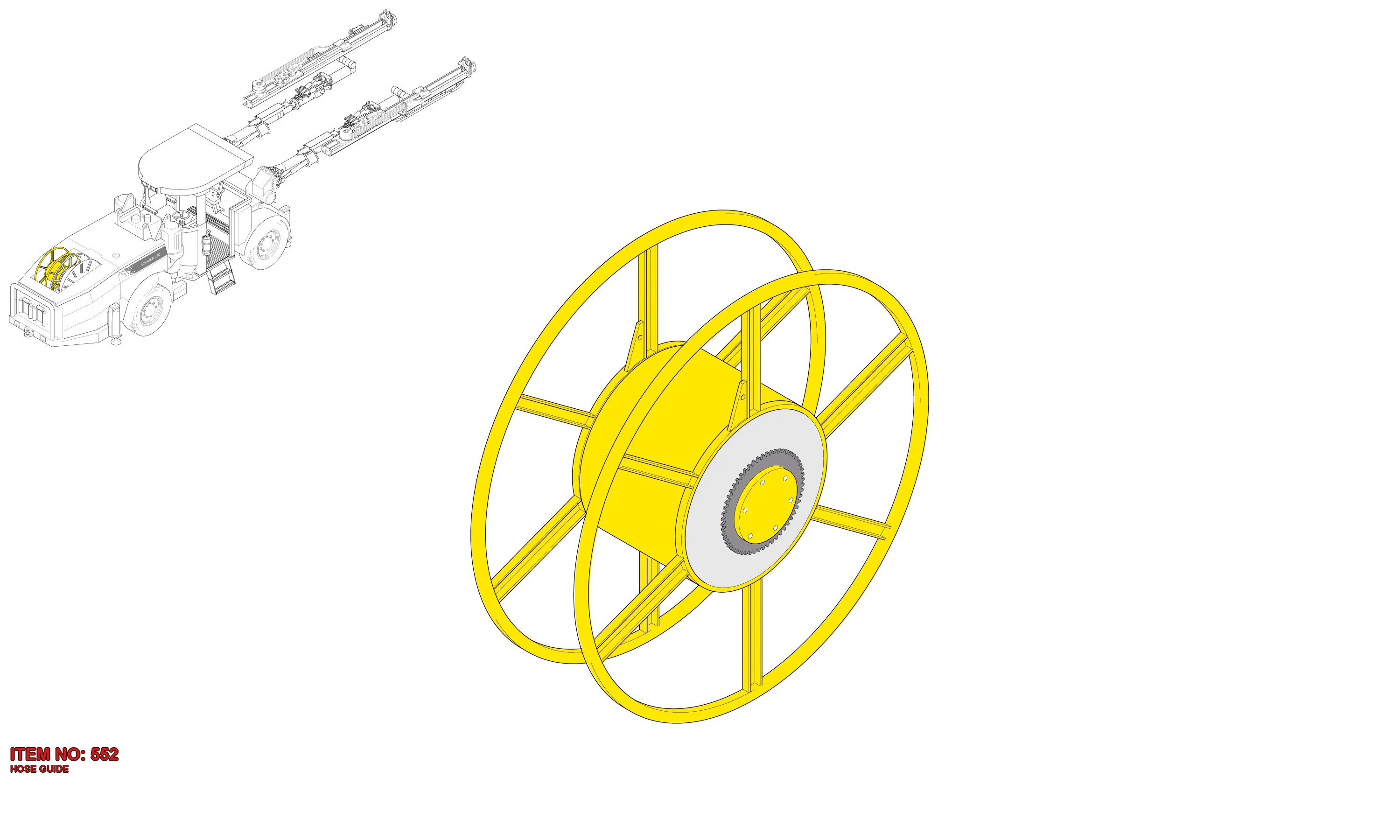 9106 2190 02 HOSE GUIDE - Technical Drawing