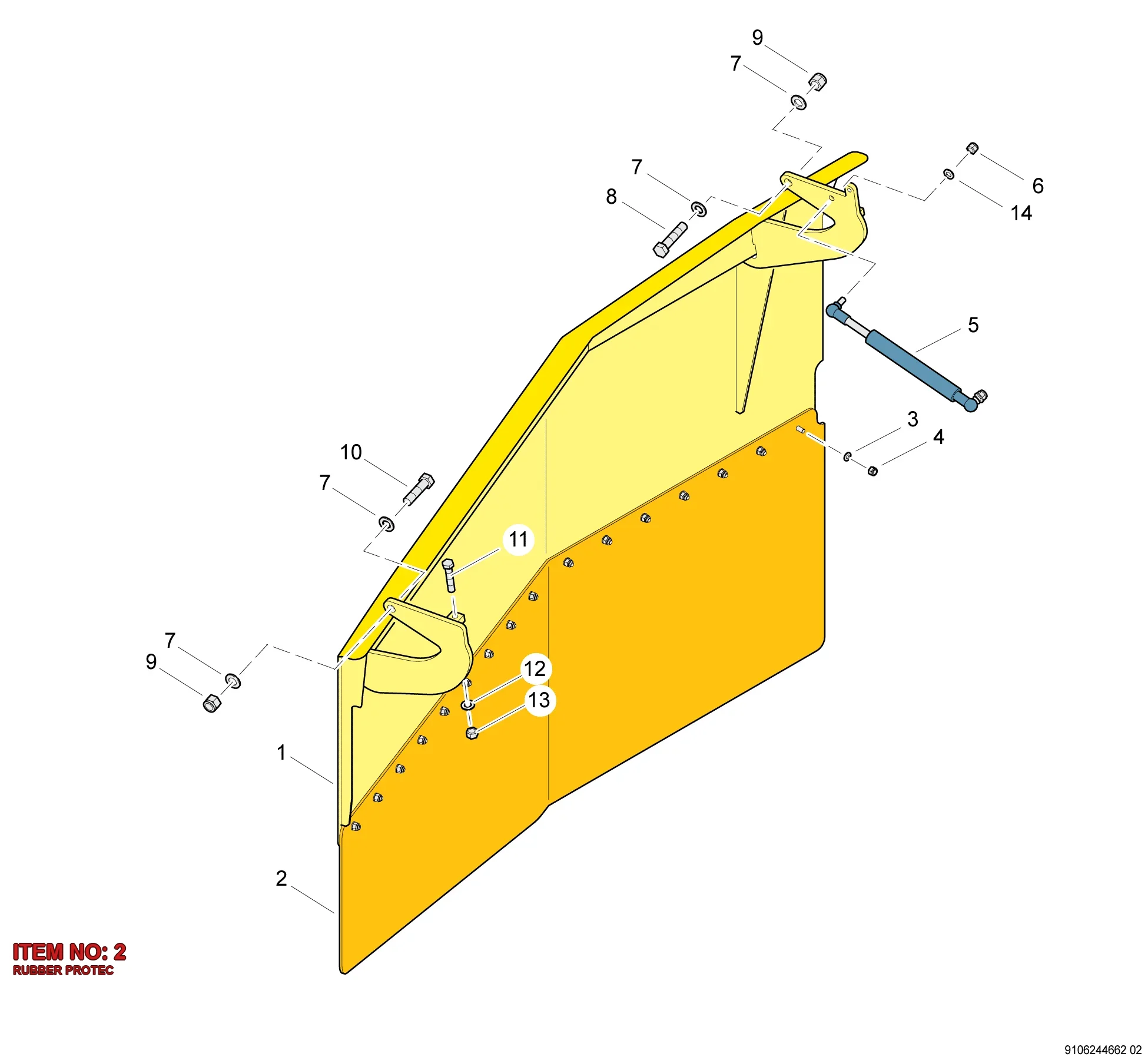 9106 2190 81 RUBBER PROTEC - Technical Drawing