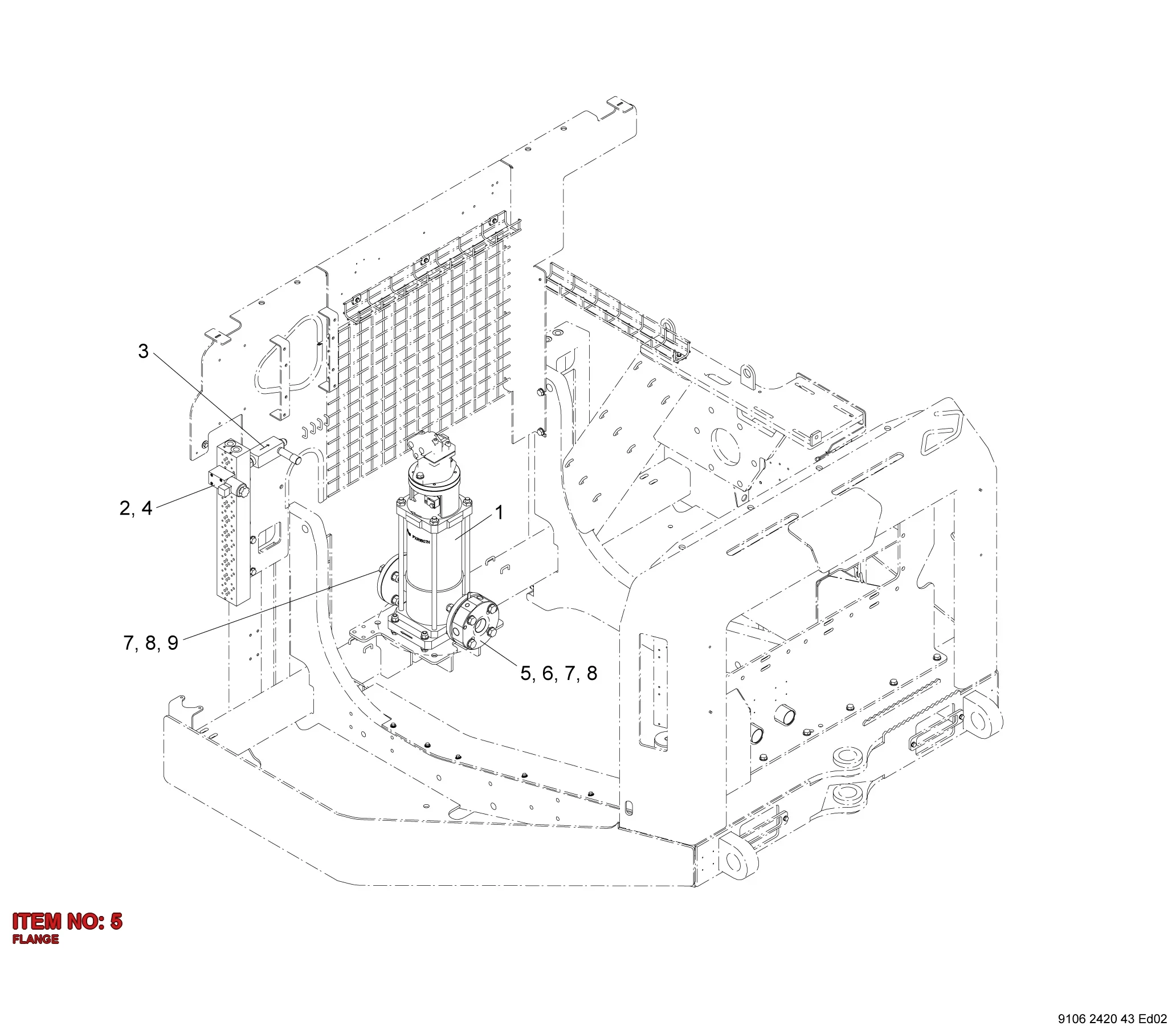 9106 2190 94 FLANGE - Technical Drawing