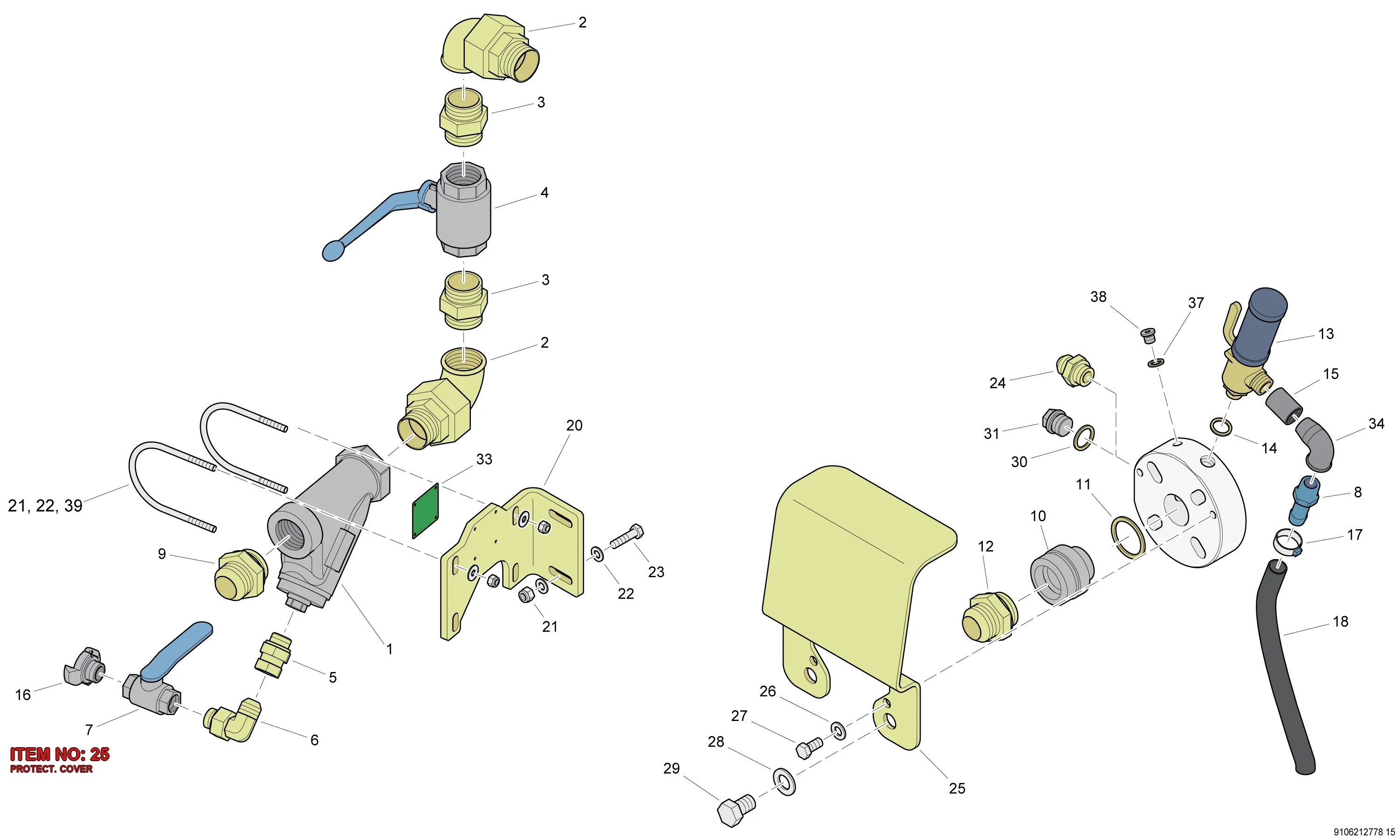 9106 2190 95 PROTECT. COVER - Technical Drawing