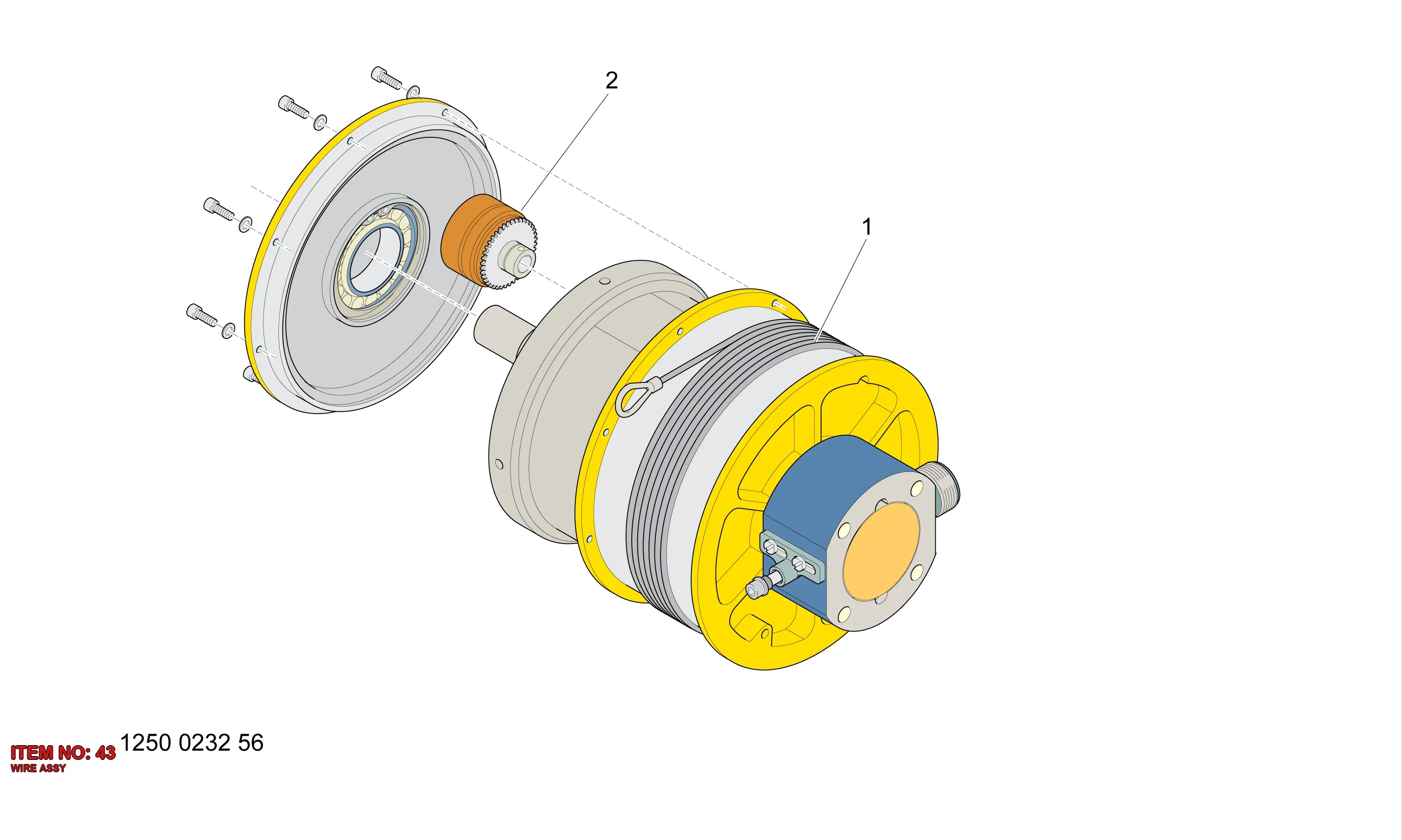 9106 2192 20 WIRE ASSY - Technical Drawing