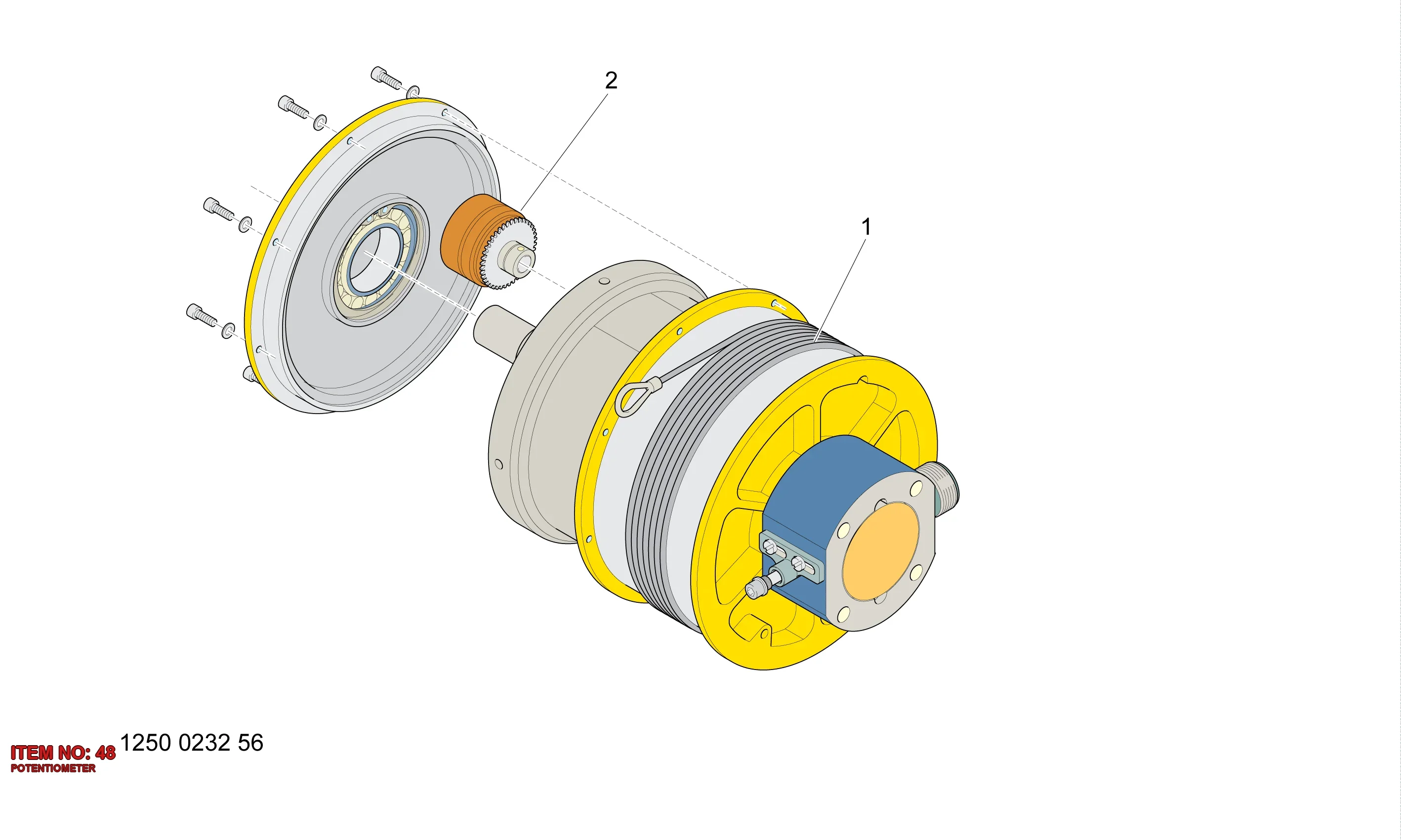 9106 2192 21 POTENTIOMETER - Technical Drawing