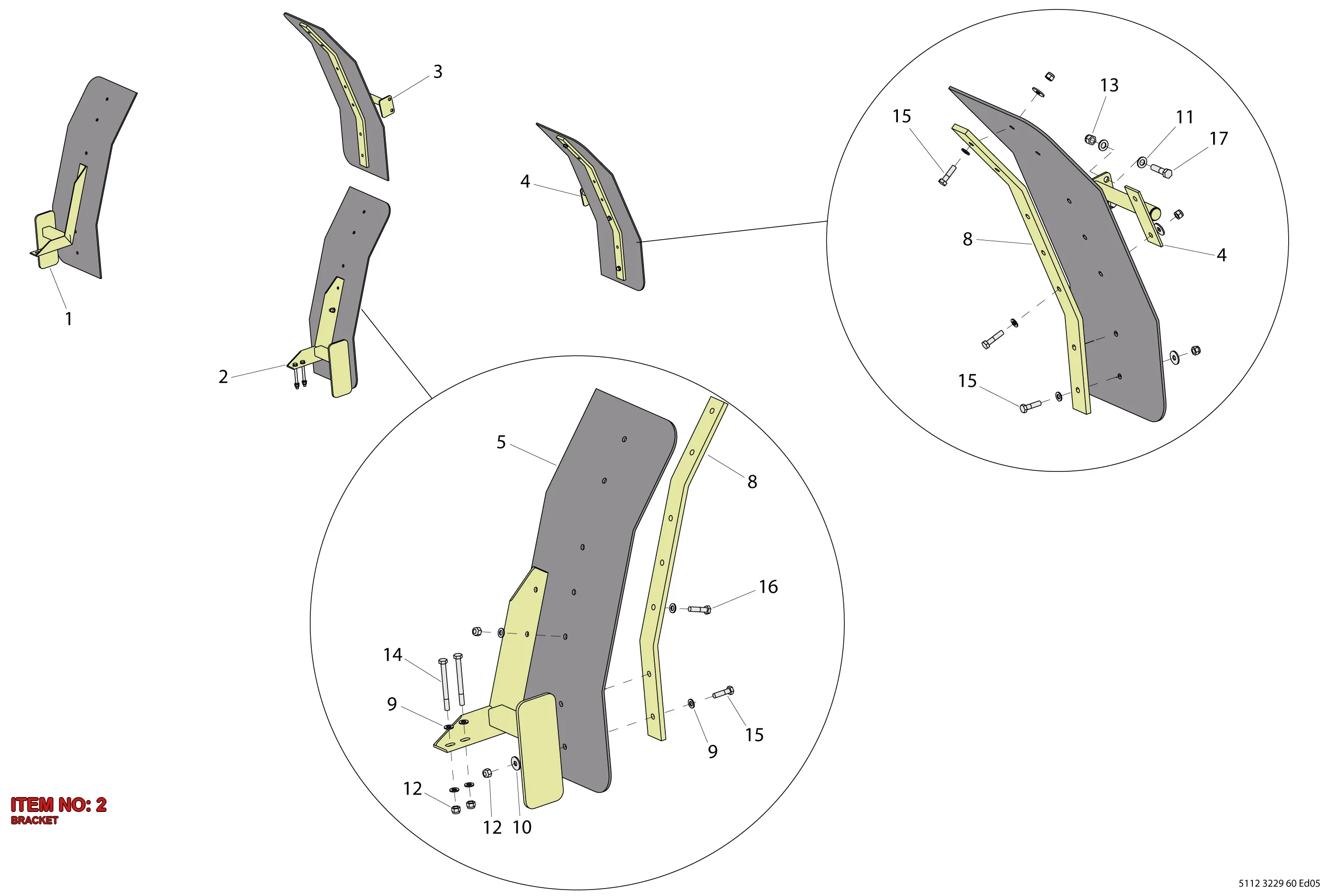 9106 2197 15 BRACKET - Technical Drawing