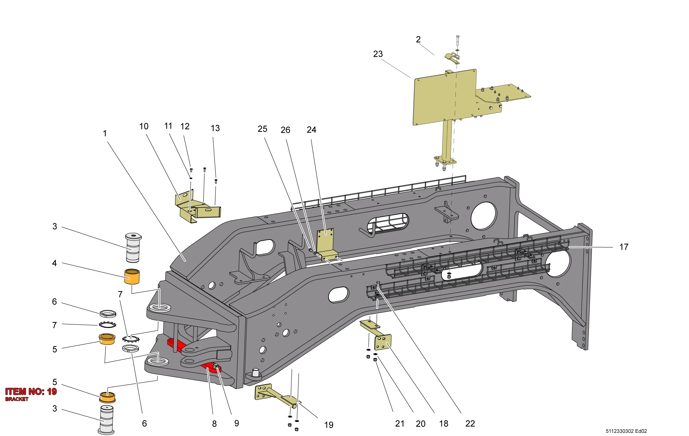 9106 2197 81 BRACKET - Technical Drawing