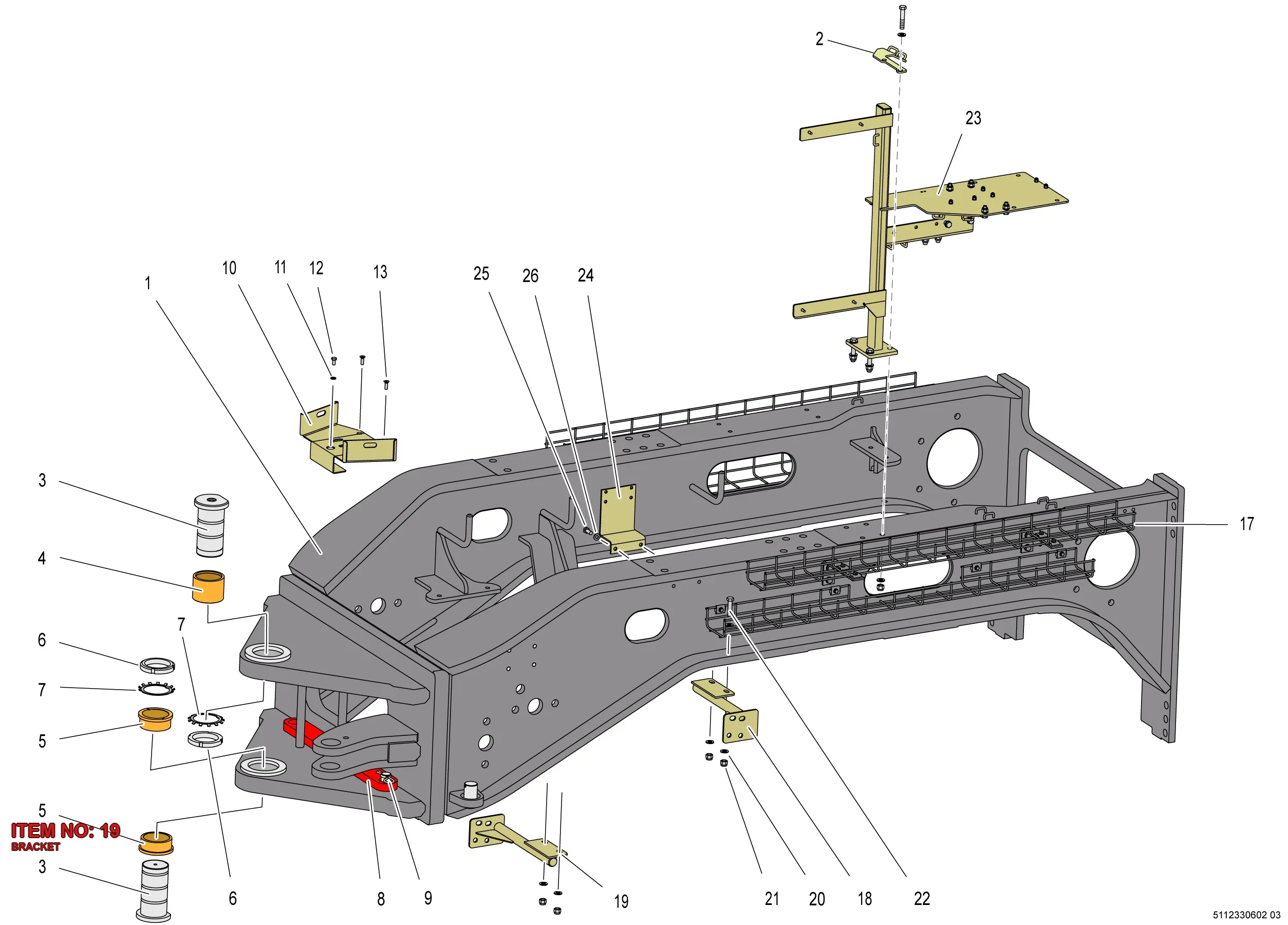 9106 2197 83 BRACKET - Technical Drawing