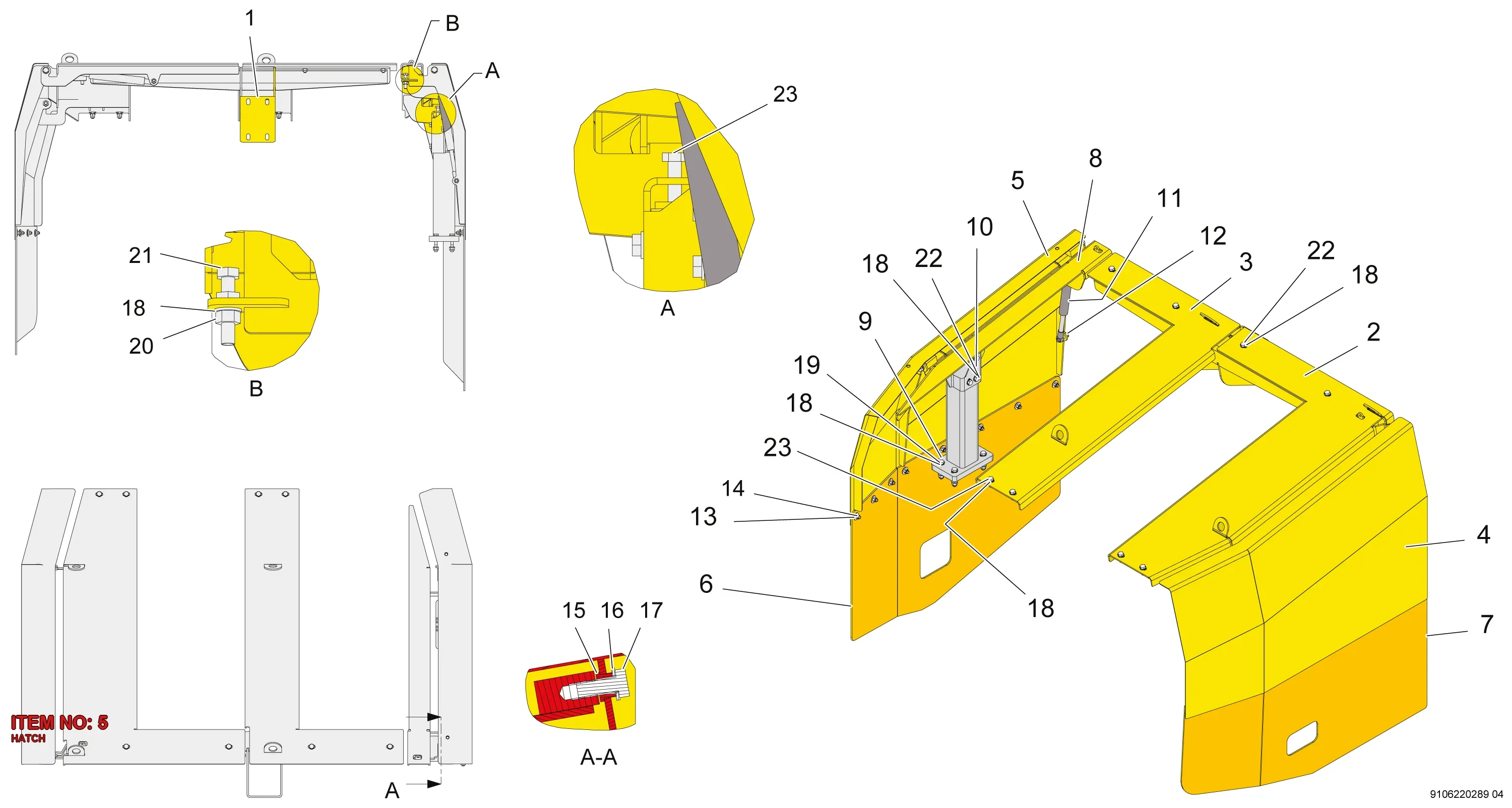 9106 2202 83 HATCH - Technical Drawing