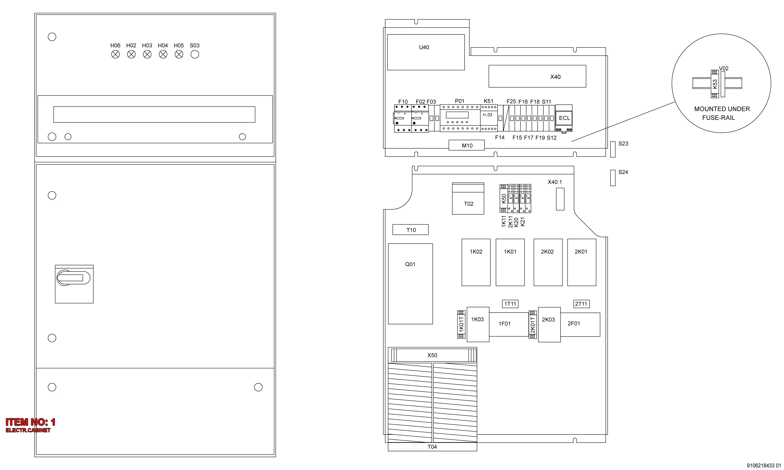 9106 2228 26 ELECTR.CABINET - Technical Drawing