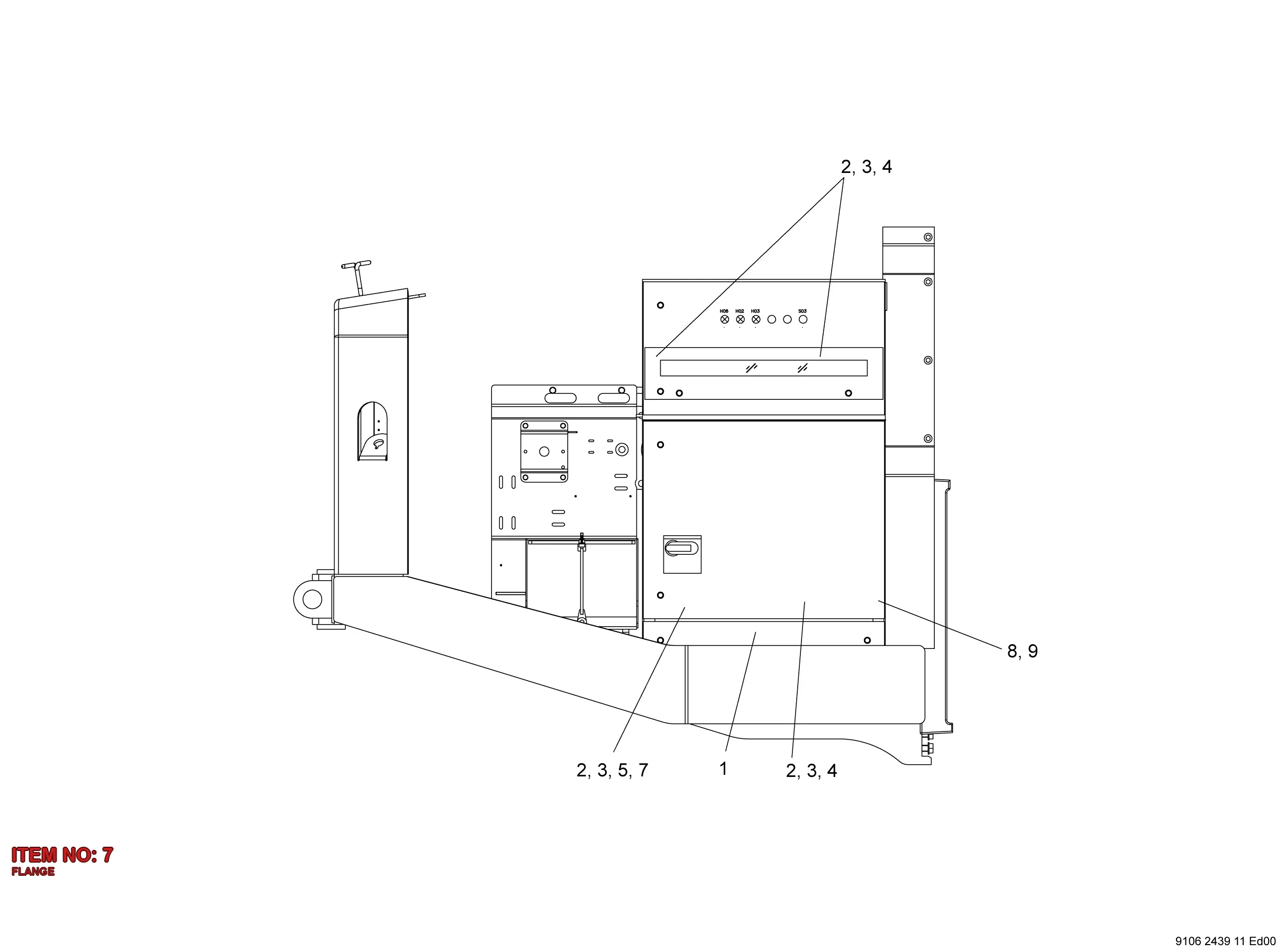 9106 2228 41 FLANGE - Technical Drawing
