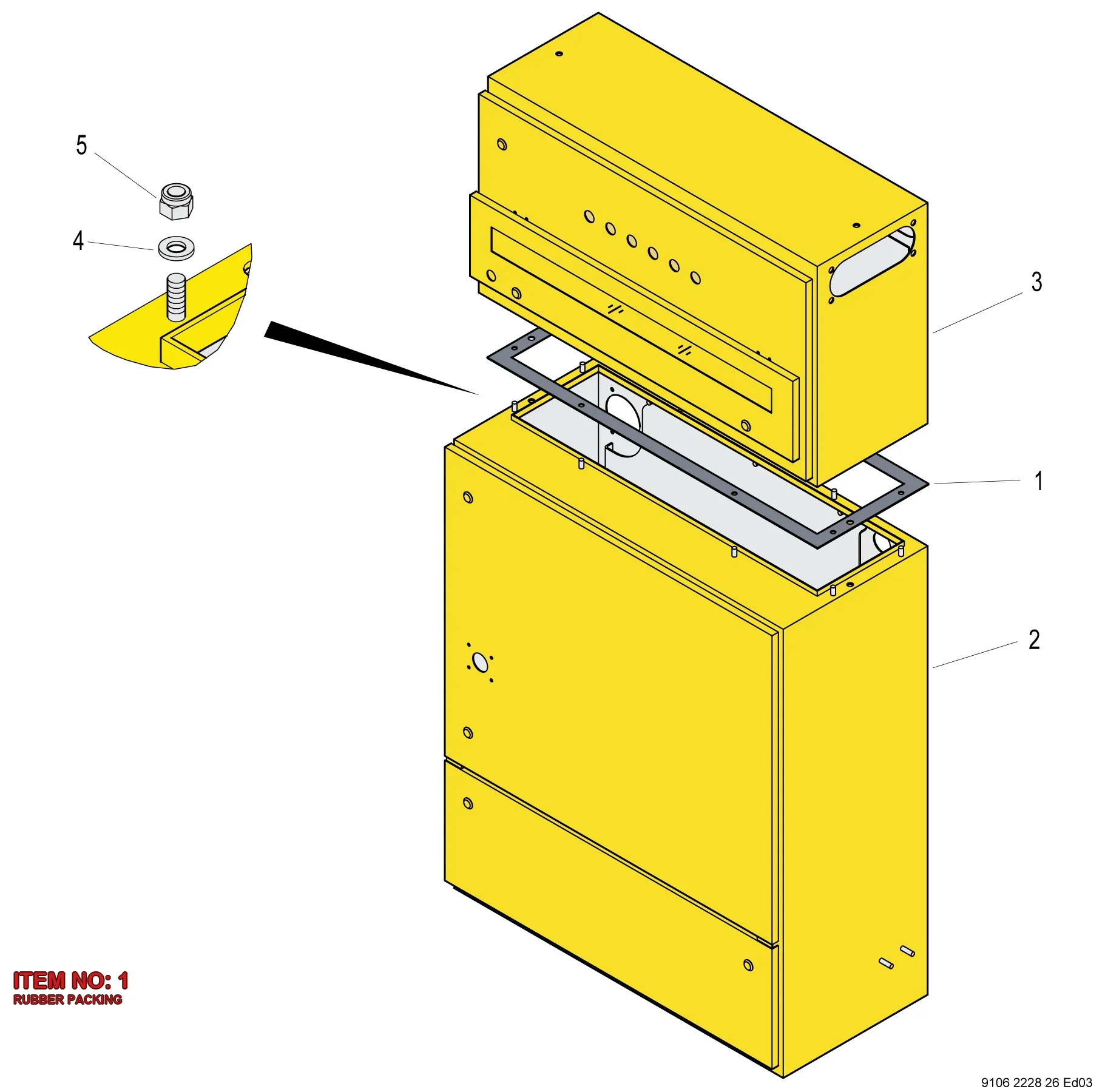 9106 2228 48 RUBBER PACKING - Technical Drawing