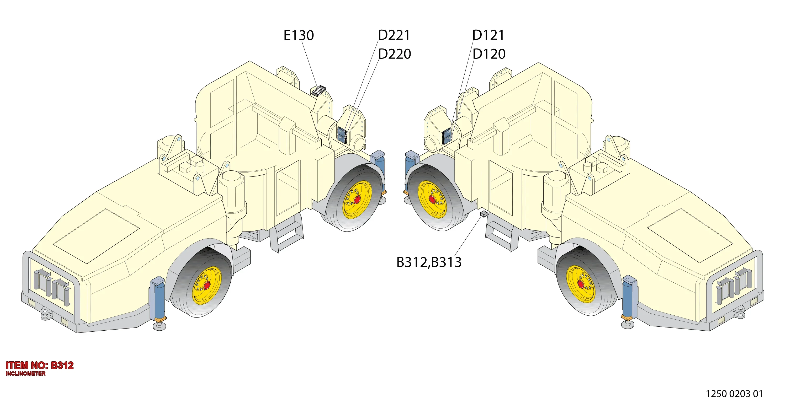 9106 2241 44 INCLINOMETER - Technical Drawing