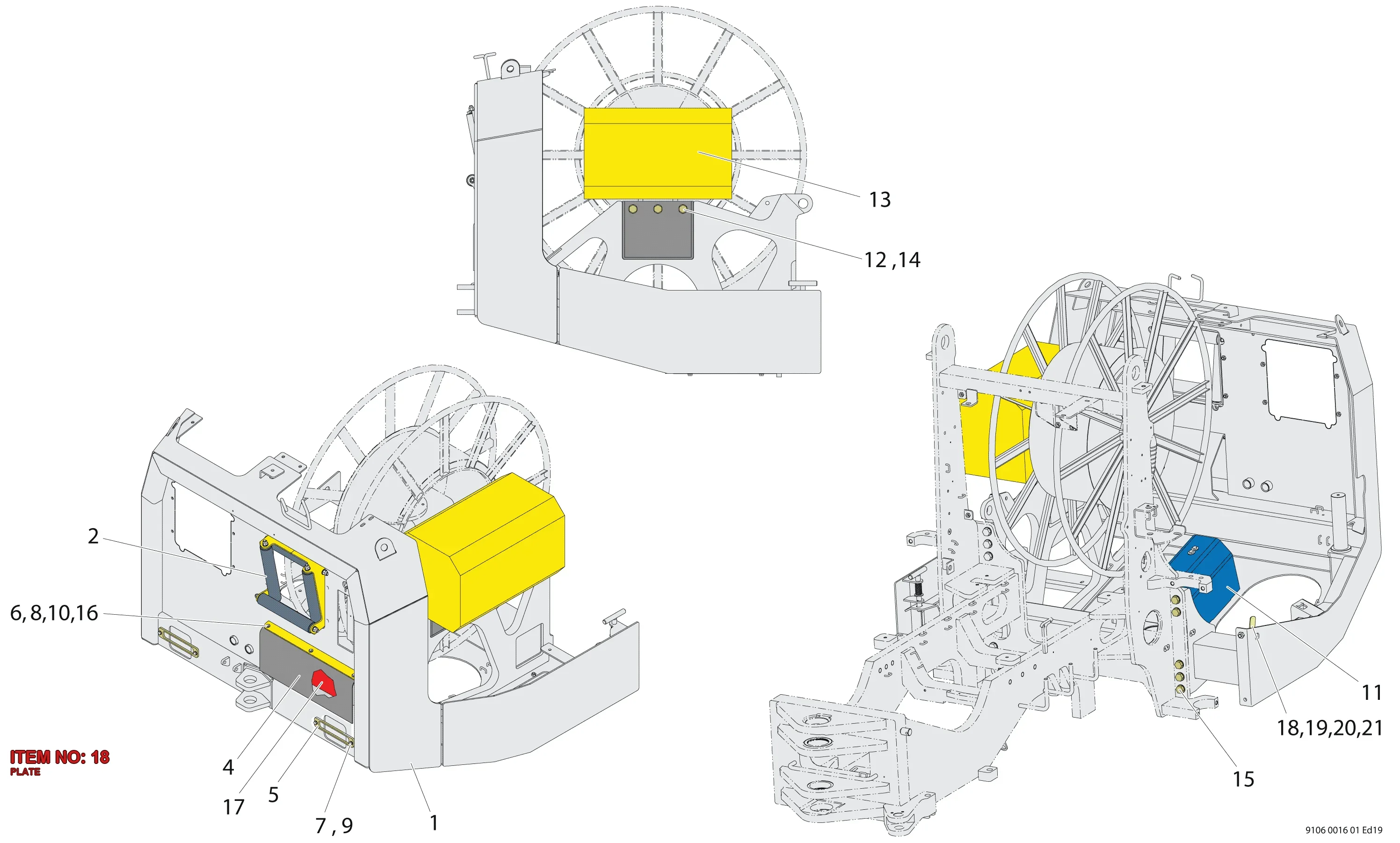9106 2242 72 PLATE - Technical Drawing