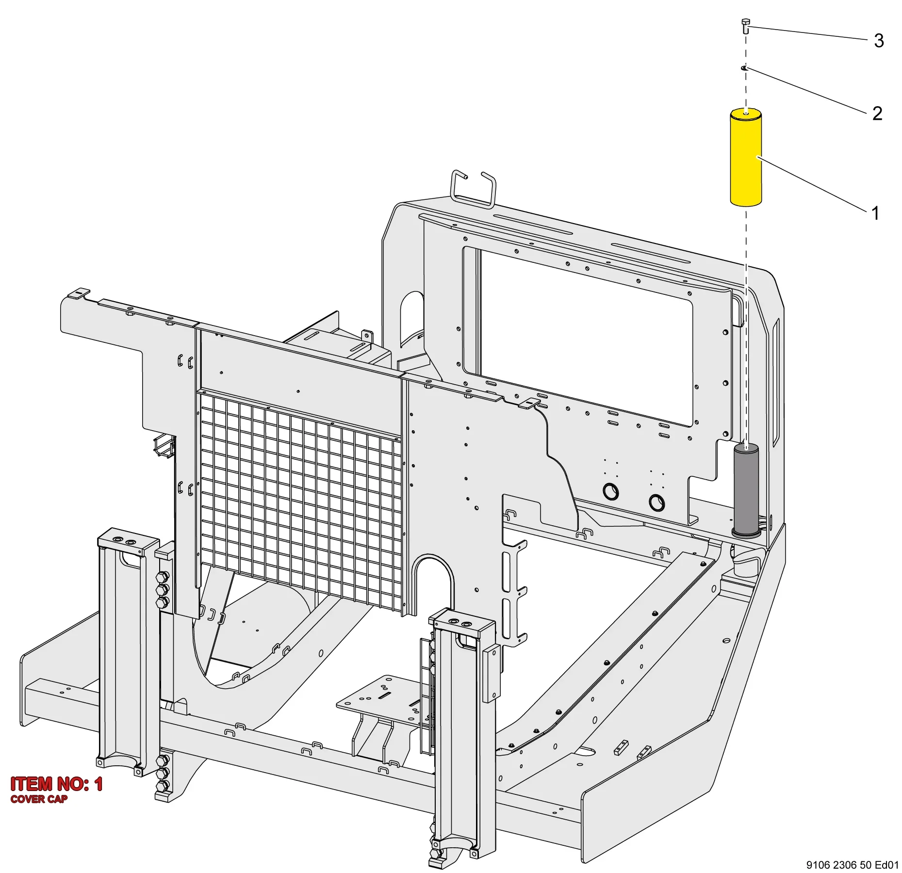 9106 2306 45 COVER CAP - Technical Drawing