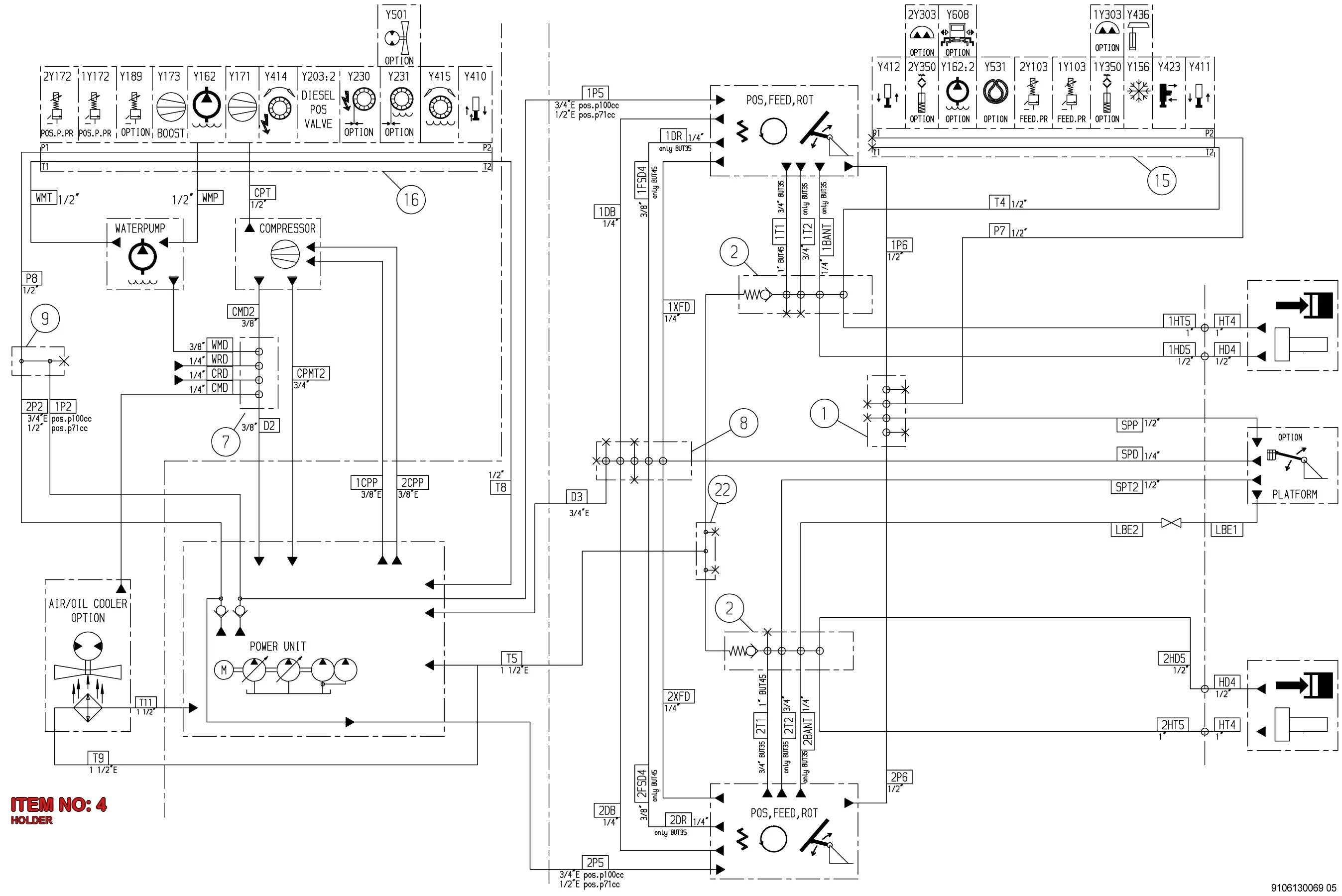 9106 2307 63 HOLDER - Technical Drawing