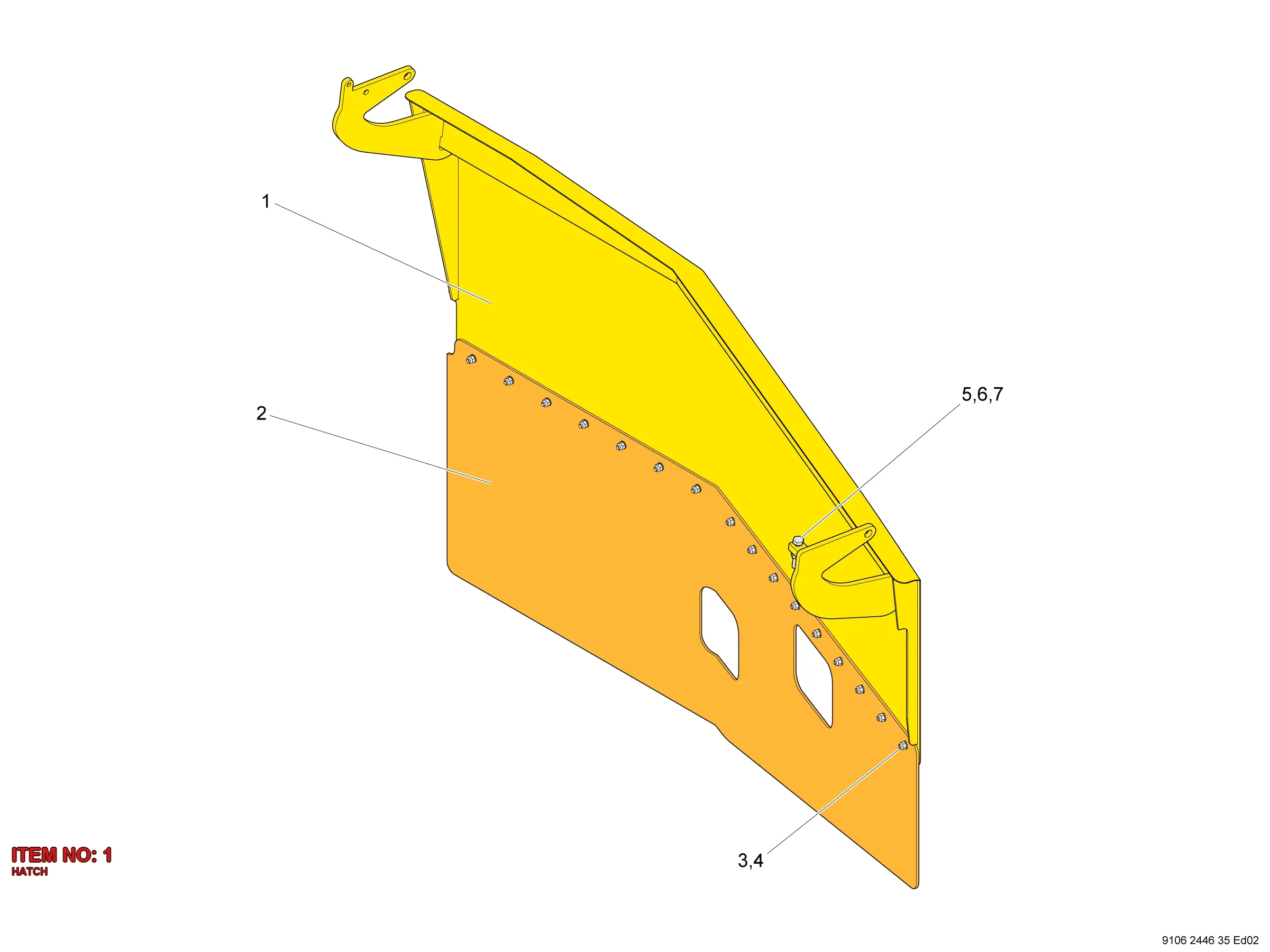 9106 2420 32 HATCH - Technical Drawing