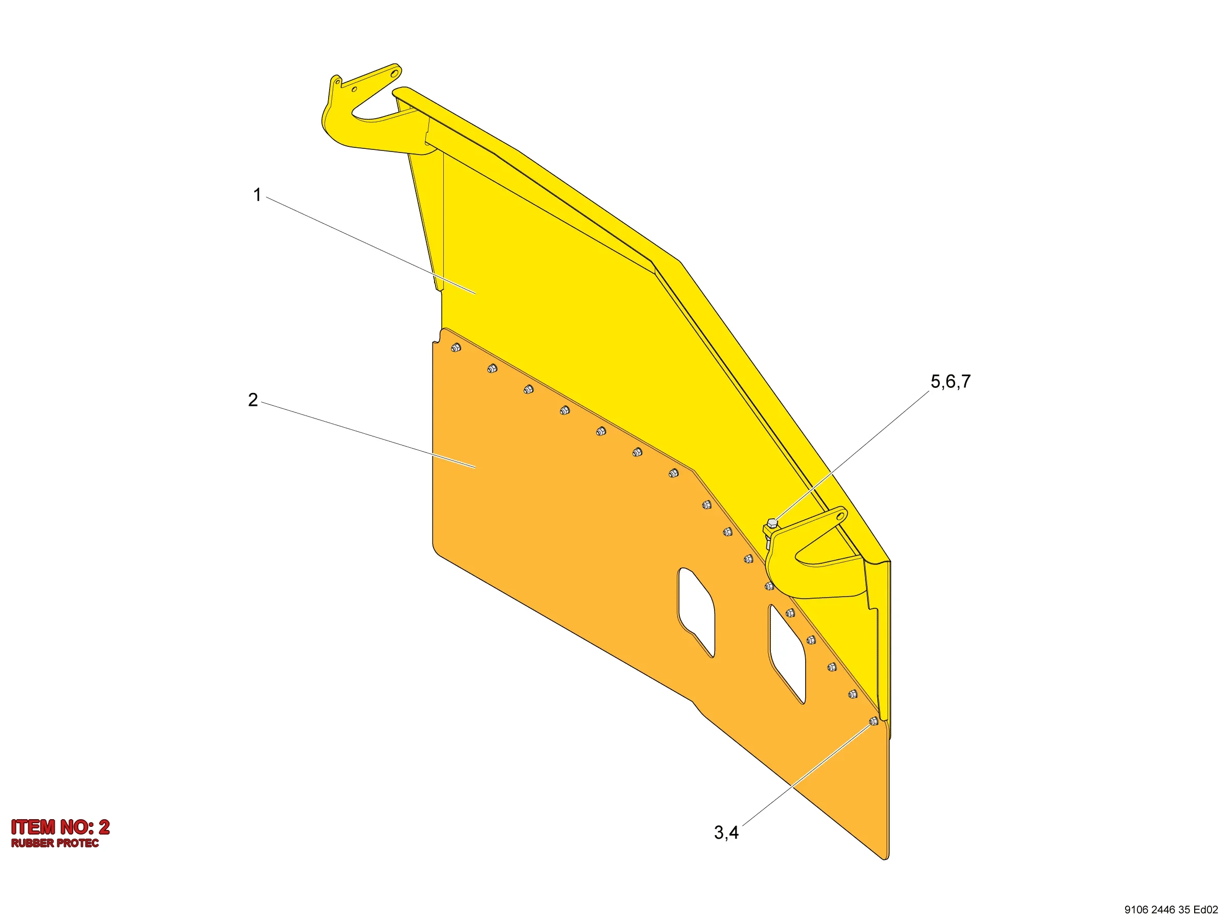 9106 2420 33 RUBBER PROTEC - Technical Drawing