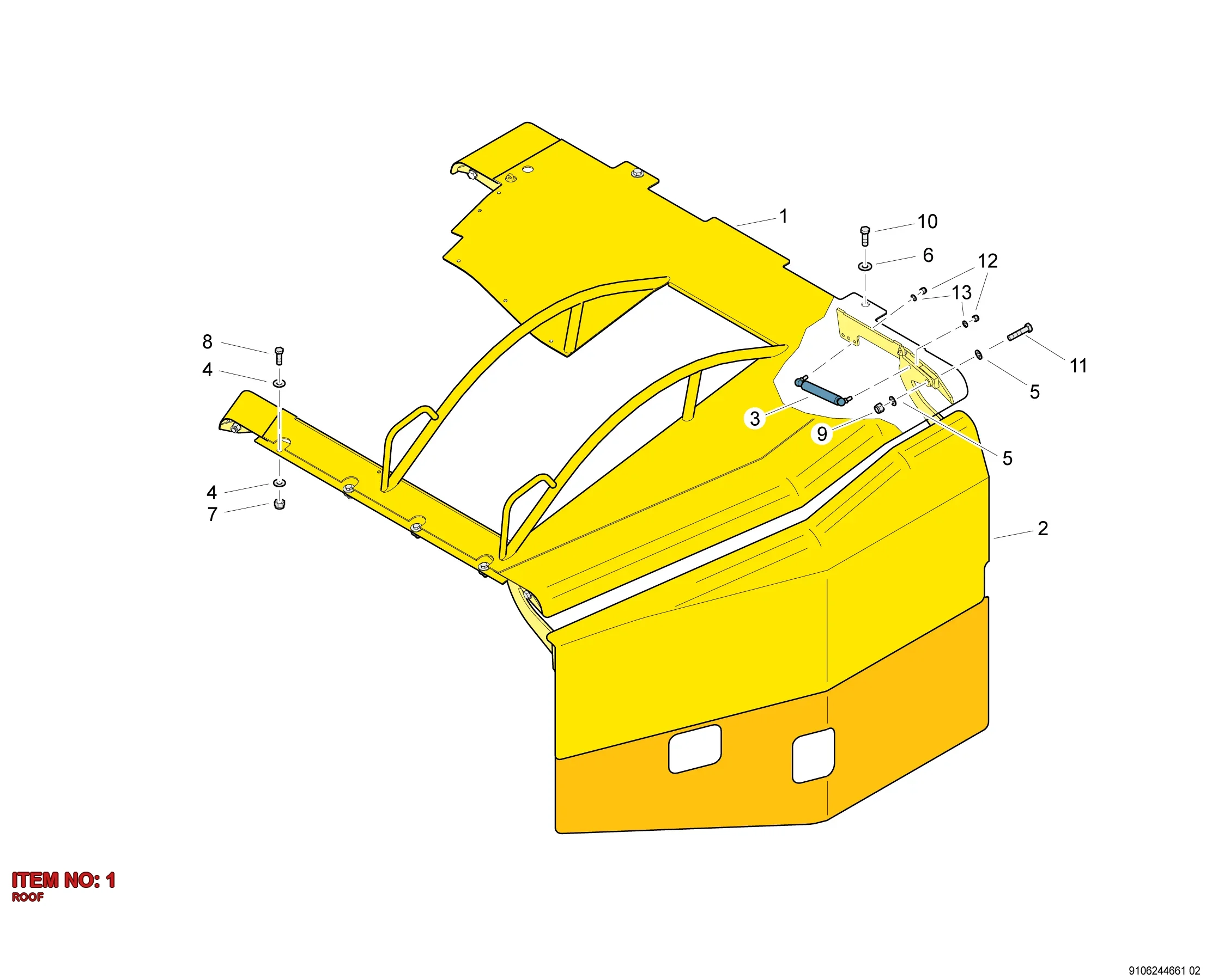 9106 2446 63 ROOF - Technical Drawing