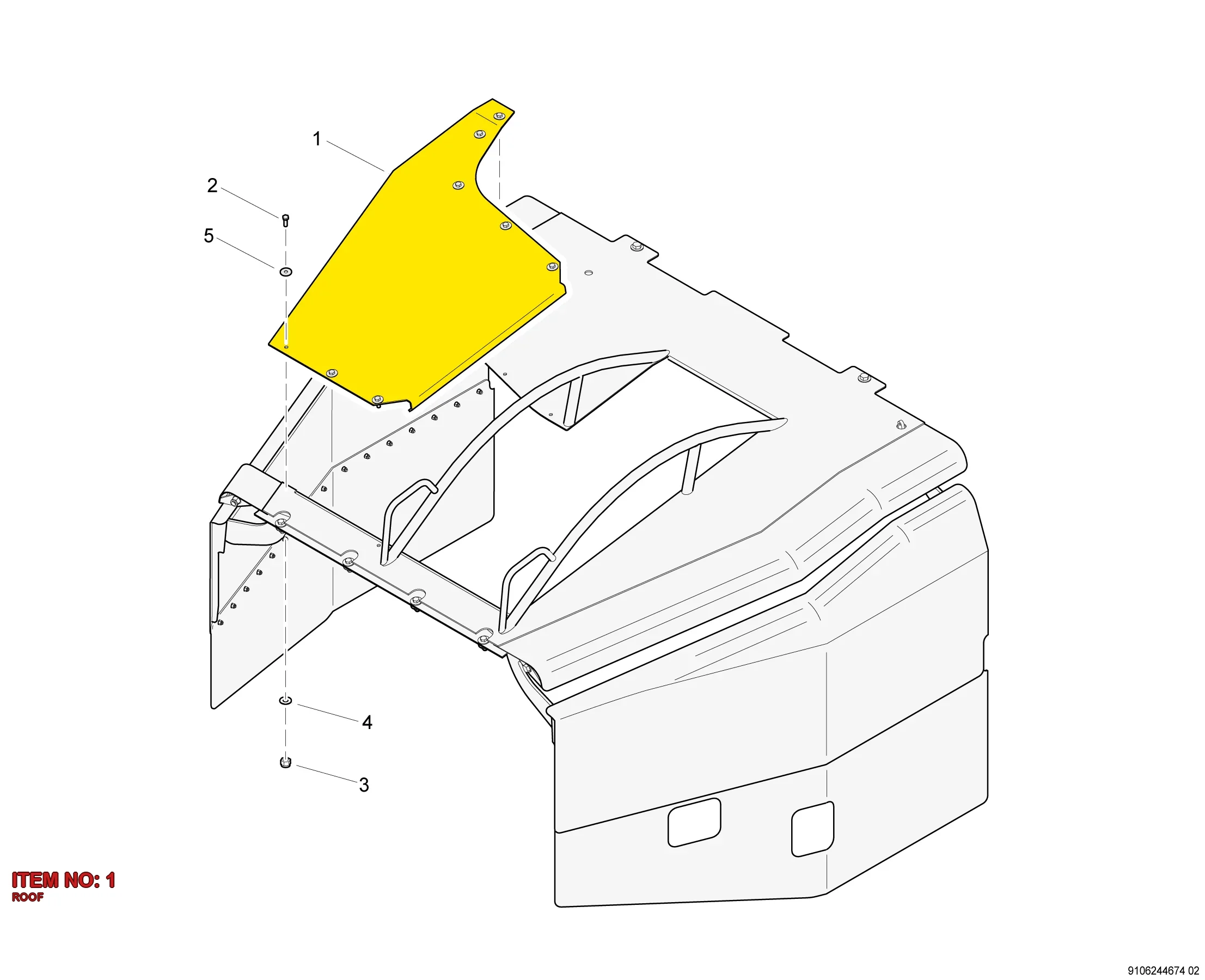 9106 2446 67 ROOF - Technical Drawing