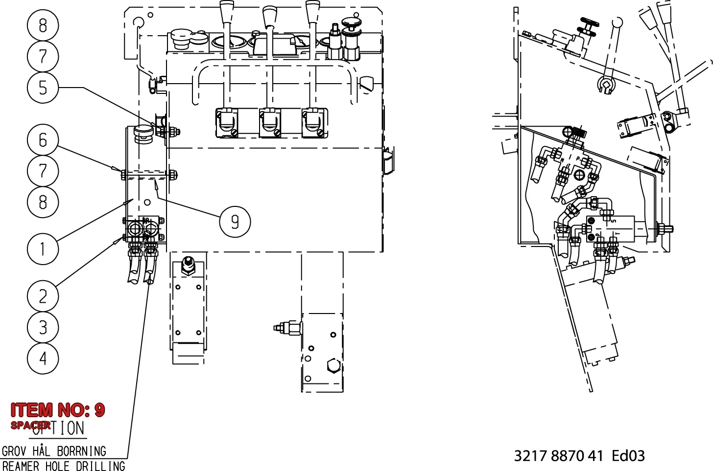 9106 8870 45 SPACER - Technical Drawing