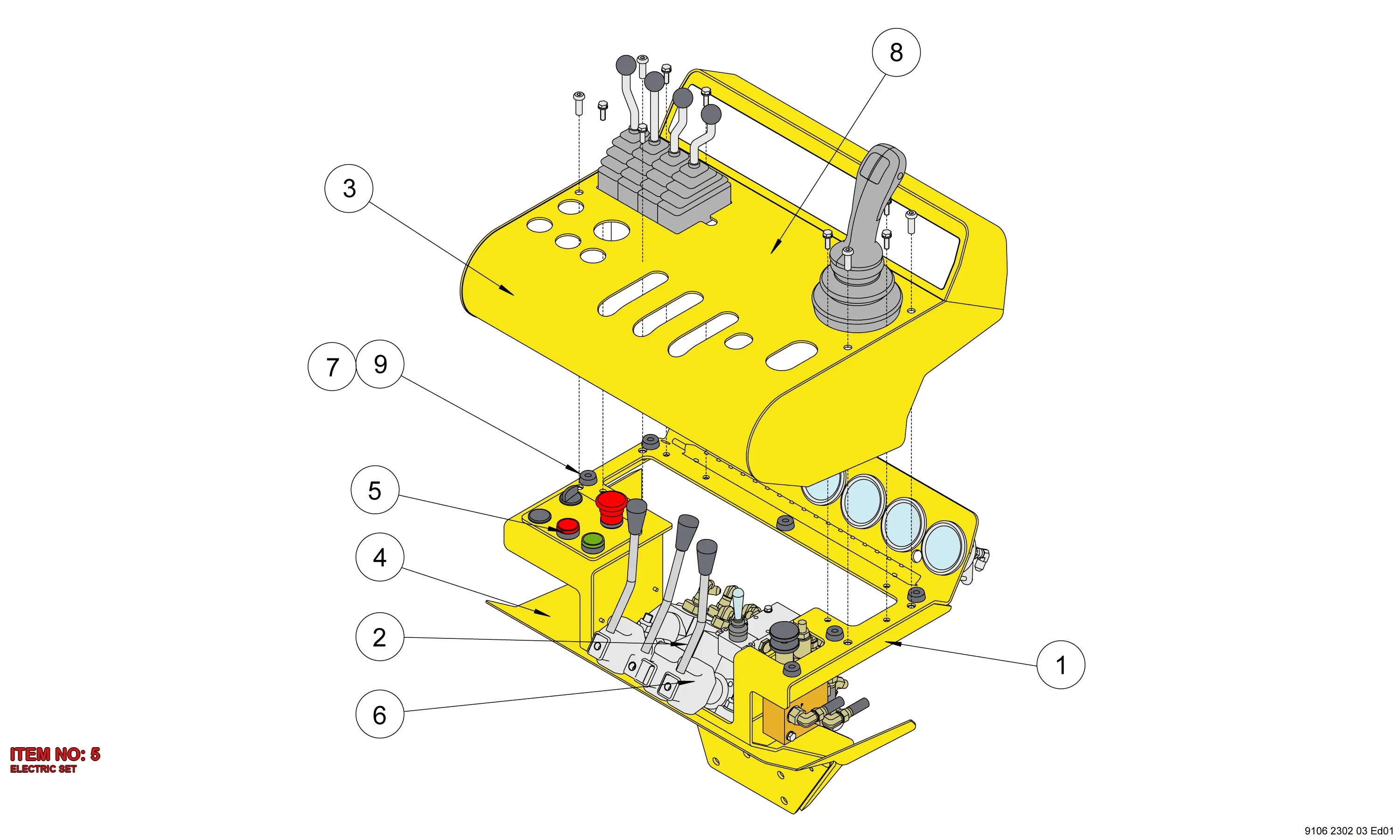 9110 3400 99 ELECTRIC SET - Technical Drawing