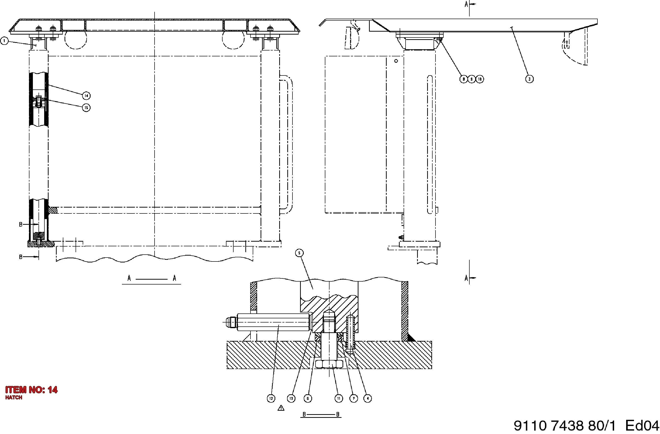 9110 8772 00 HATCH - Technical Drawing