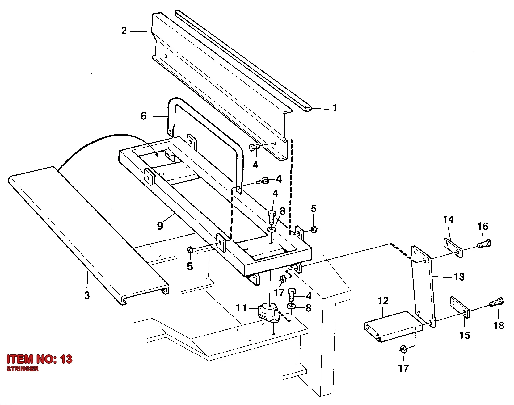 9110 8818 01 STRINGER - Technical Drawing
