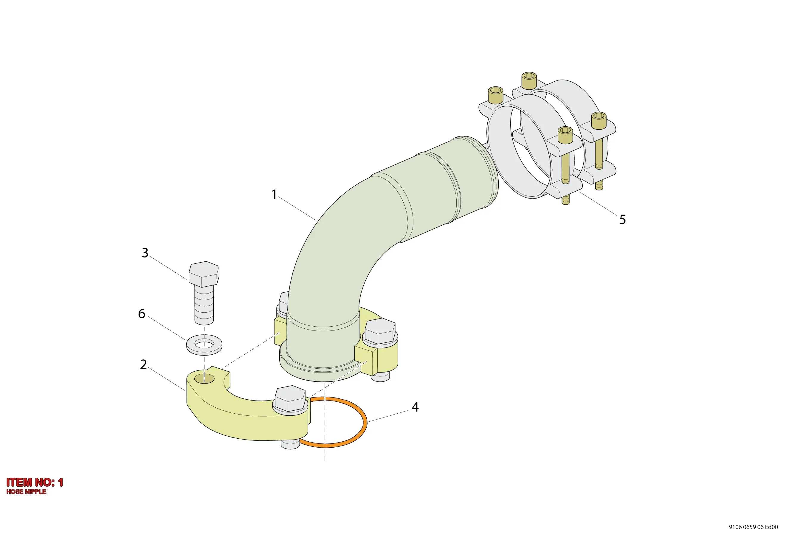 9110 8924 93 HOSE NIPPLE - Technical Drawing