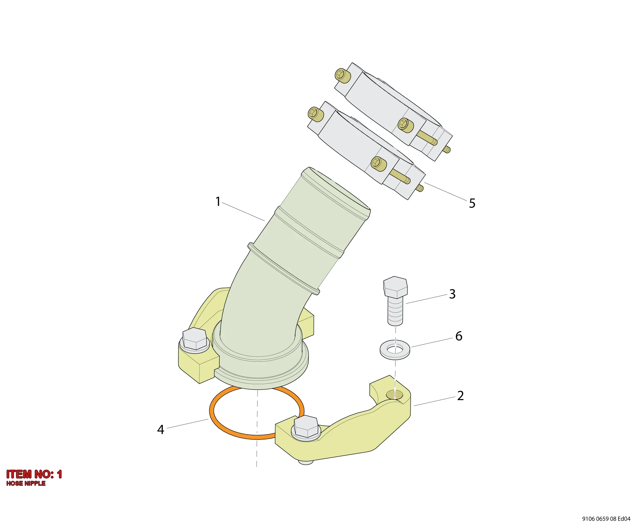 9110 8924 96 HOSE NIPPLE - Technical Drawing