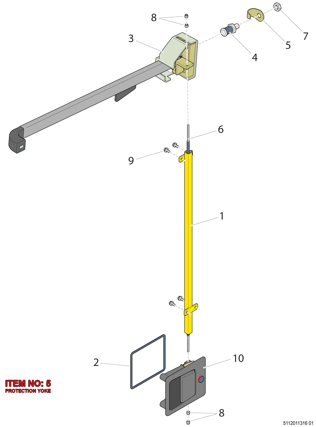 9110 9524 46 PROTECTION YOKE - Technical Drawing
