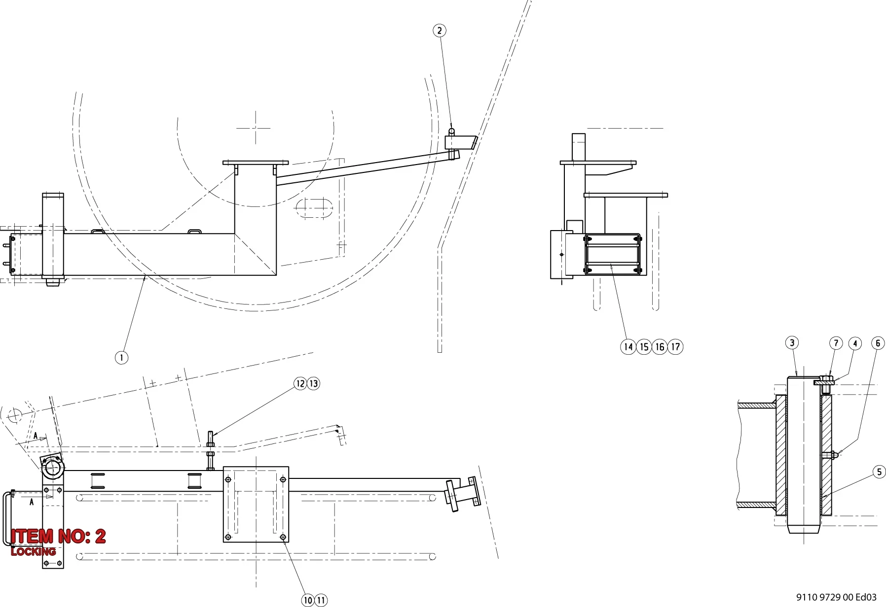 9110 9555 00 LOCKING - Technical Drawing