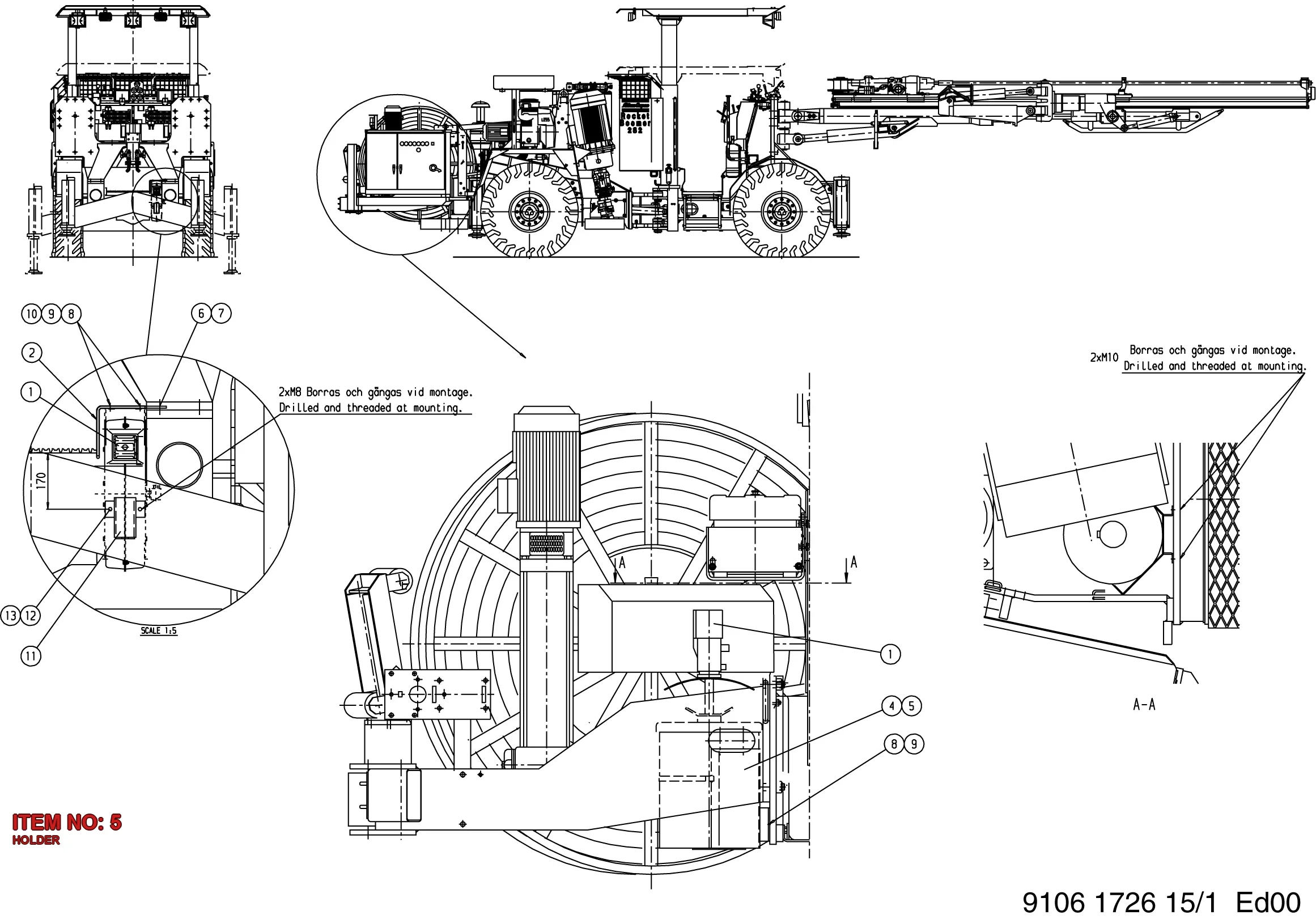 9110 9787 23 HOLDER - Technical Drawing