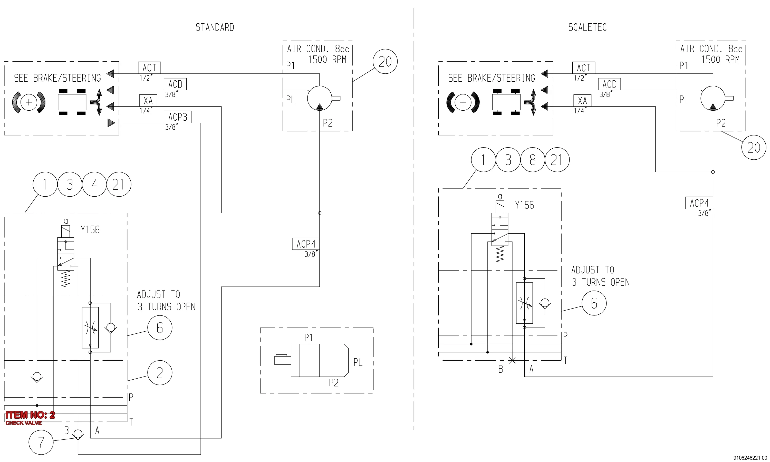 9111 3821 03 CHECK VALVE - Technical Drawing