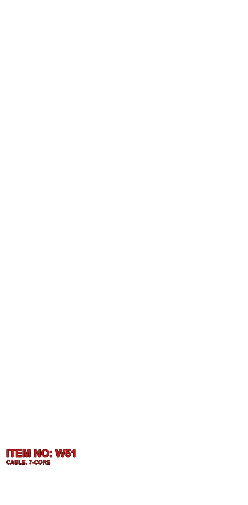 9111 3891 13 CABLE, 7-CORE - Technical Drawing