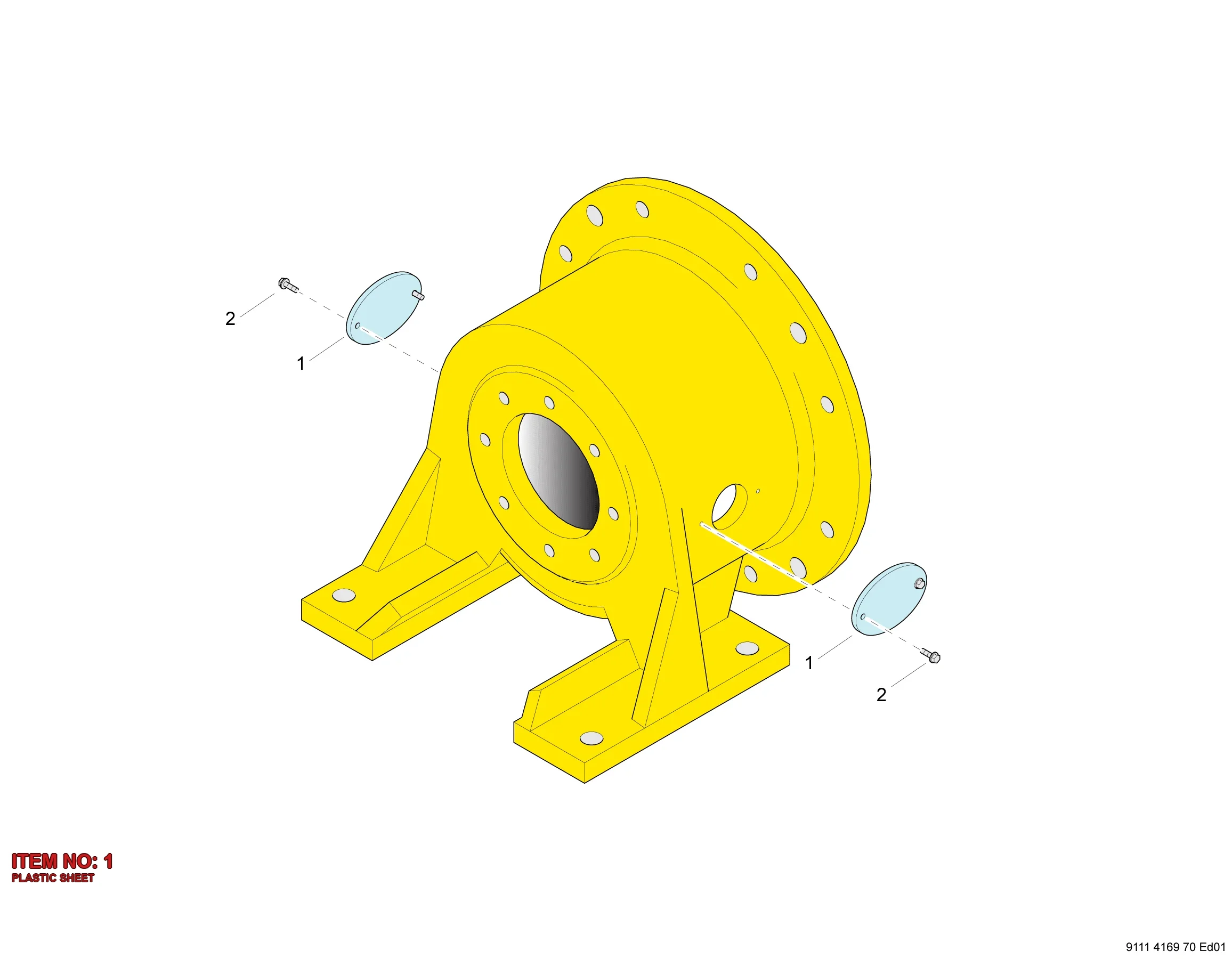 9111 4169 71 PLASTIC SHEET - Technical Drawing