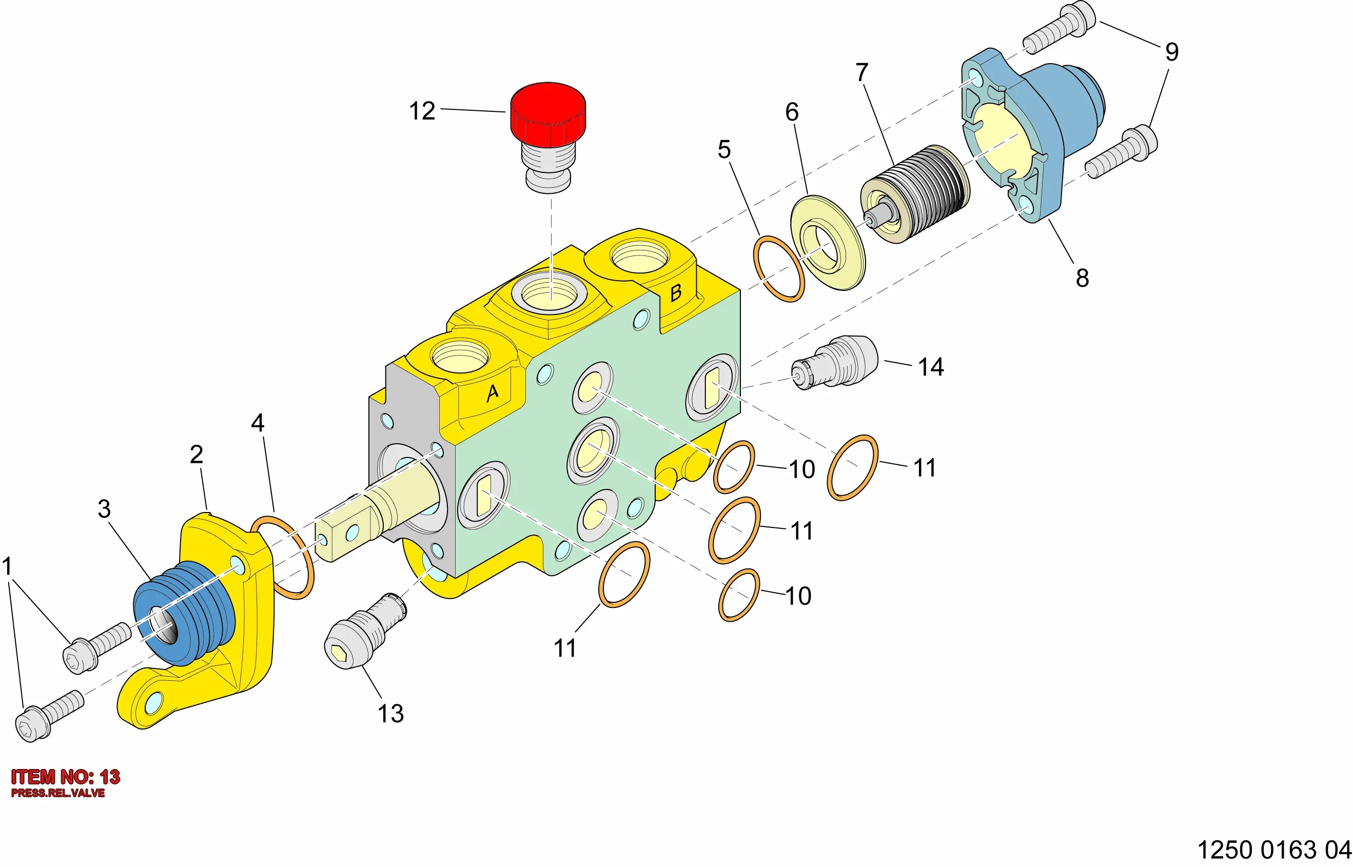 9120 0292 02 PRESS.REL.VALVE - Technical Drawing