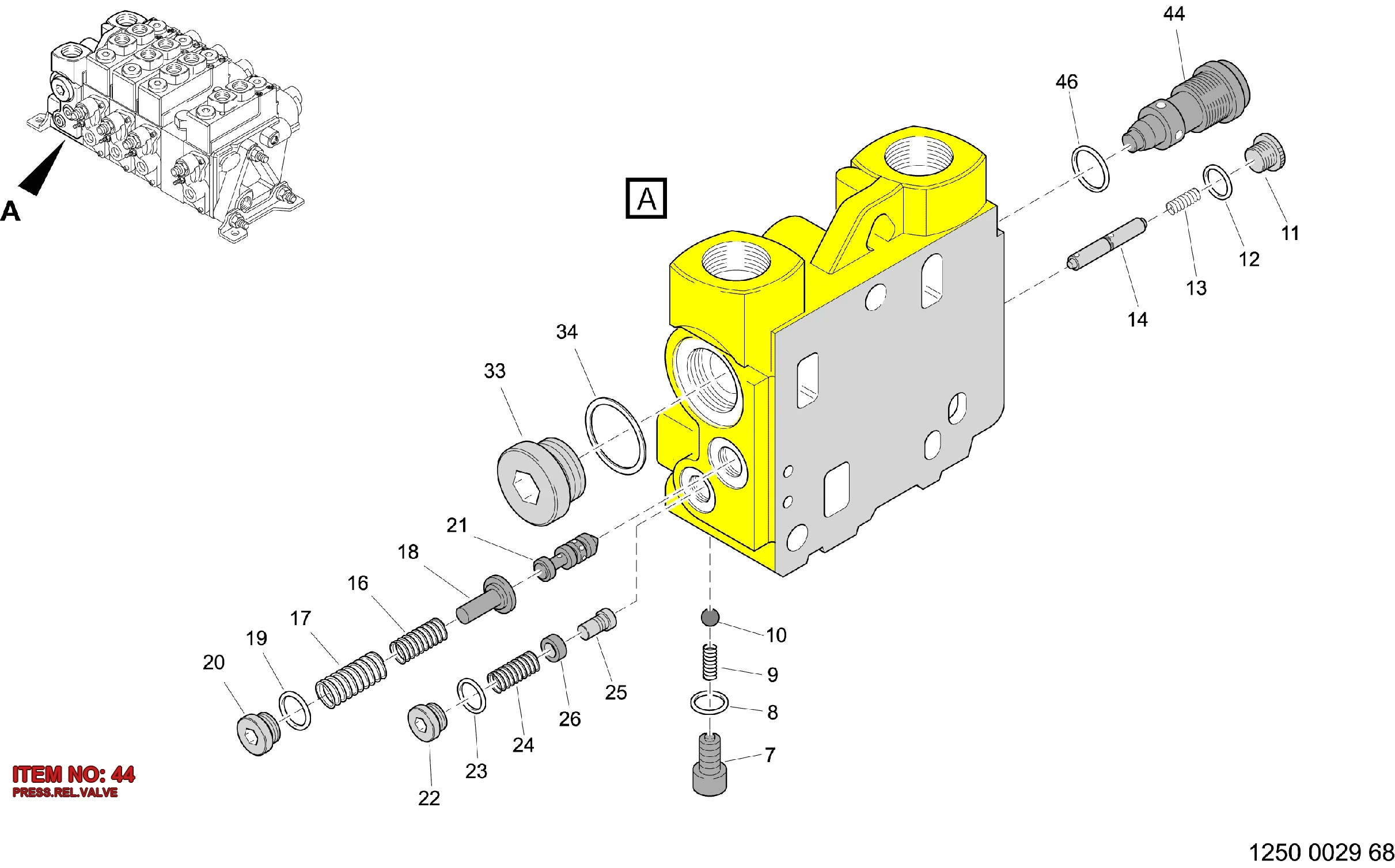9120 0292 63 PRESS.REL.VALVE - Technical Drawing