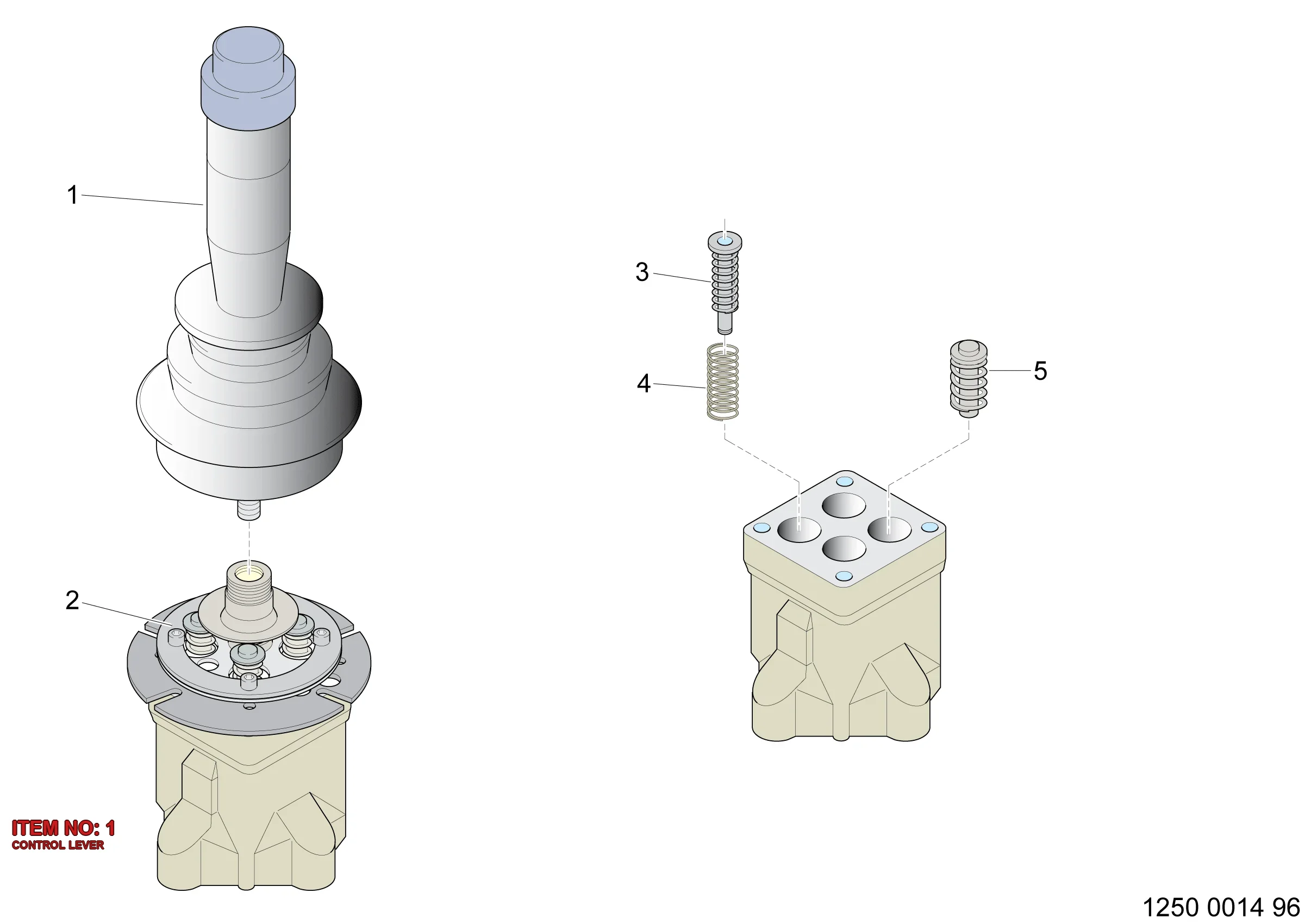9120 0590 53 CONTROL LEVER - Technical Drawing
