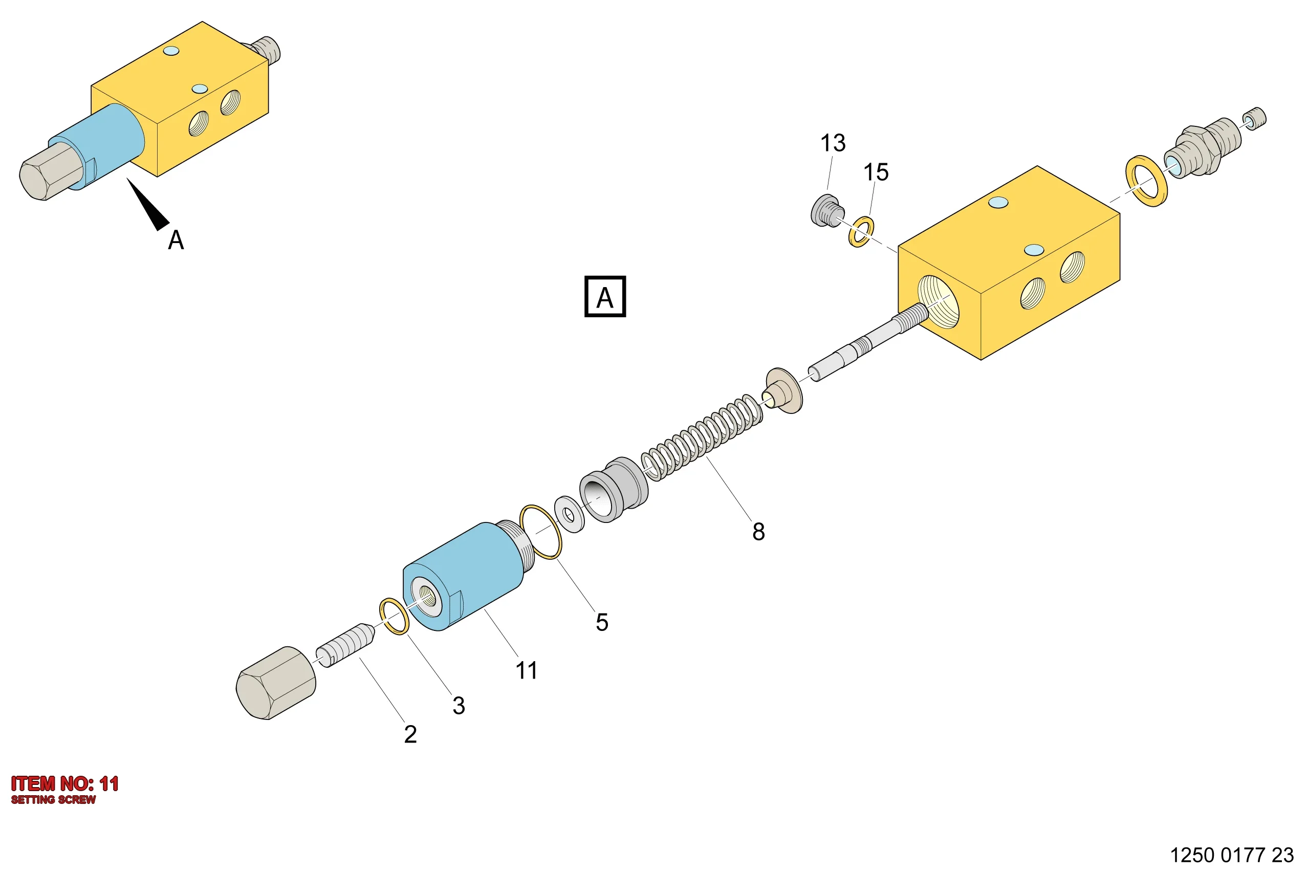 9120 0690 51 SETTING SCREW - Technical Drawing