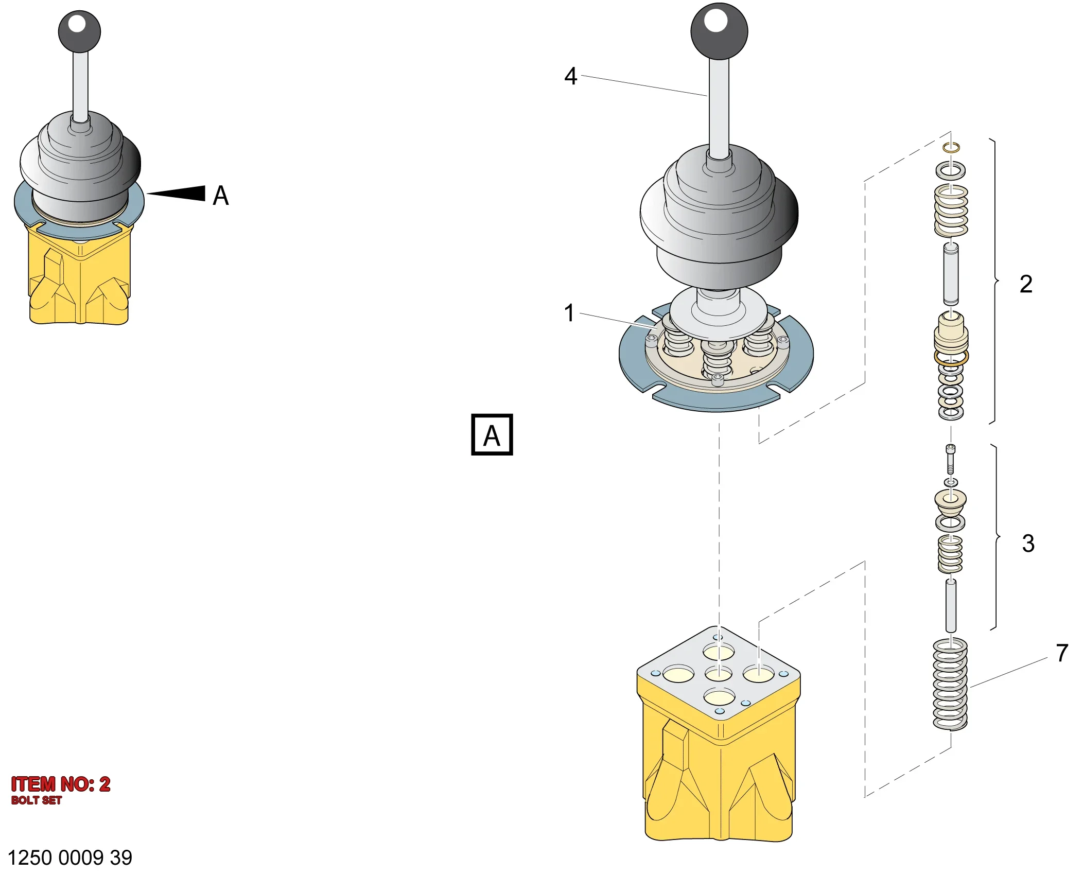 9120 0893 91 BOLT SET - Technical Drawing