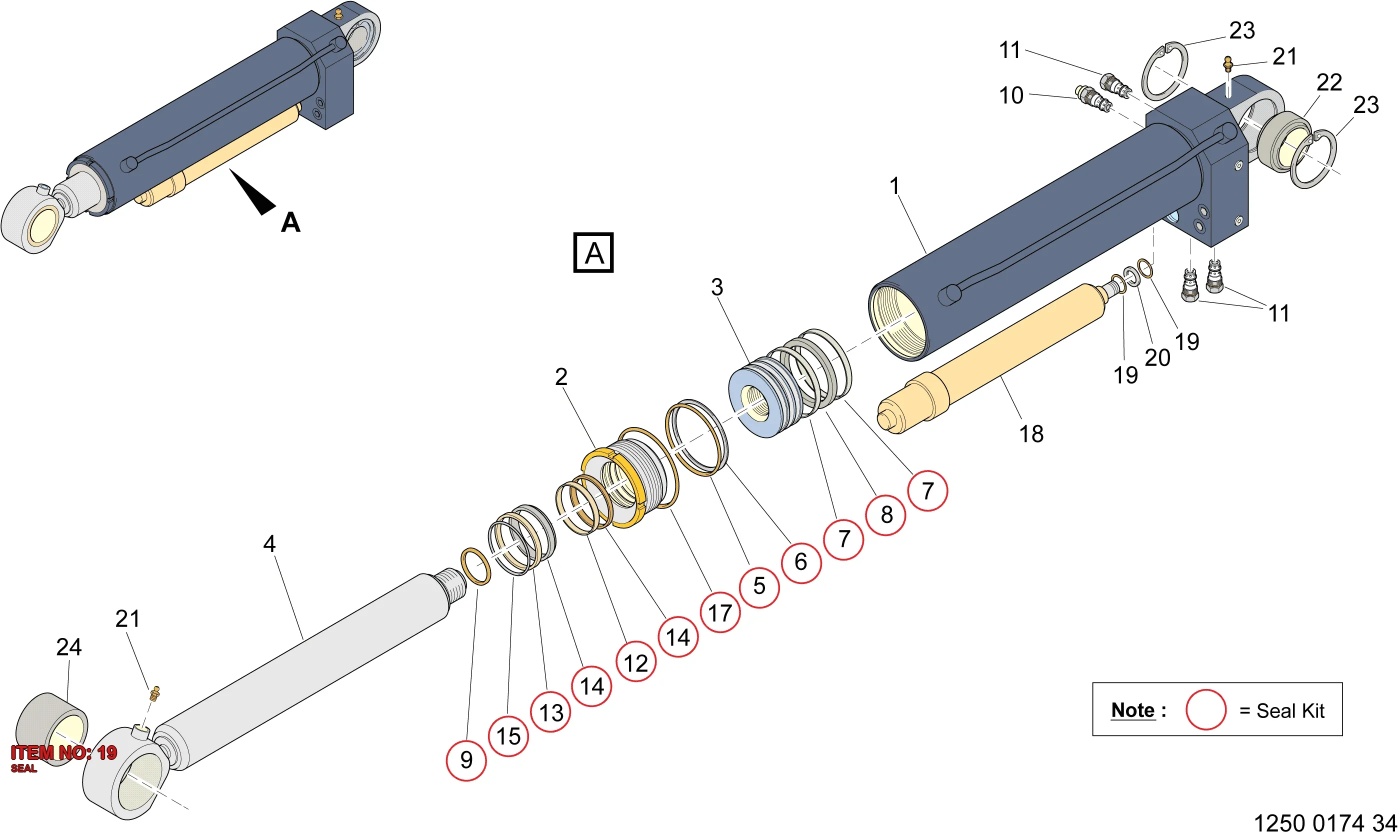9121 7032 08 SEAL - Technical Drawing