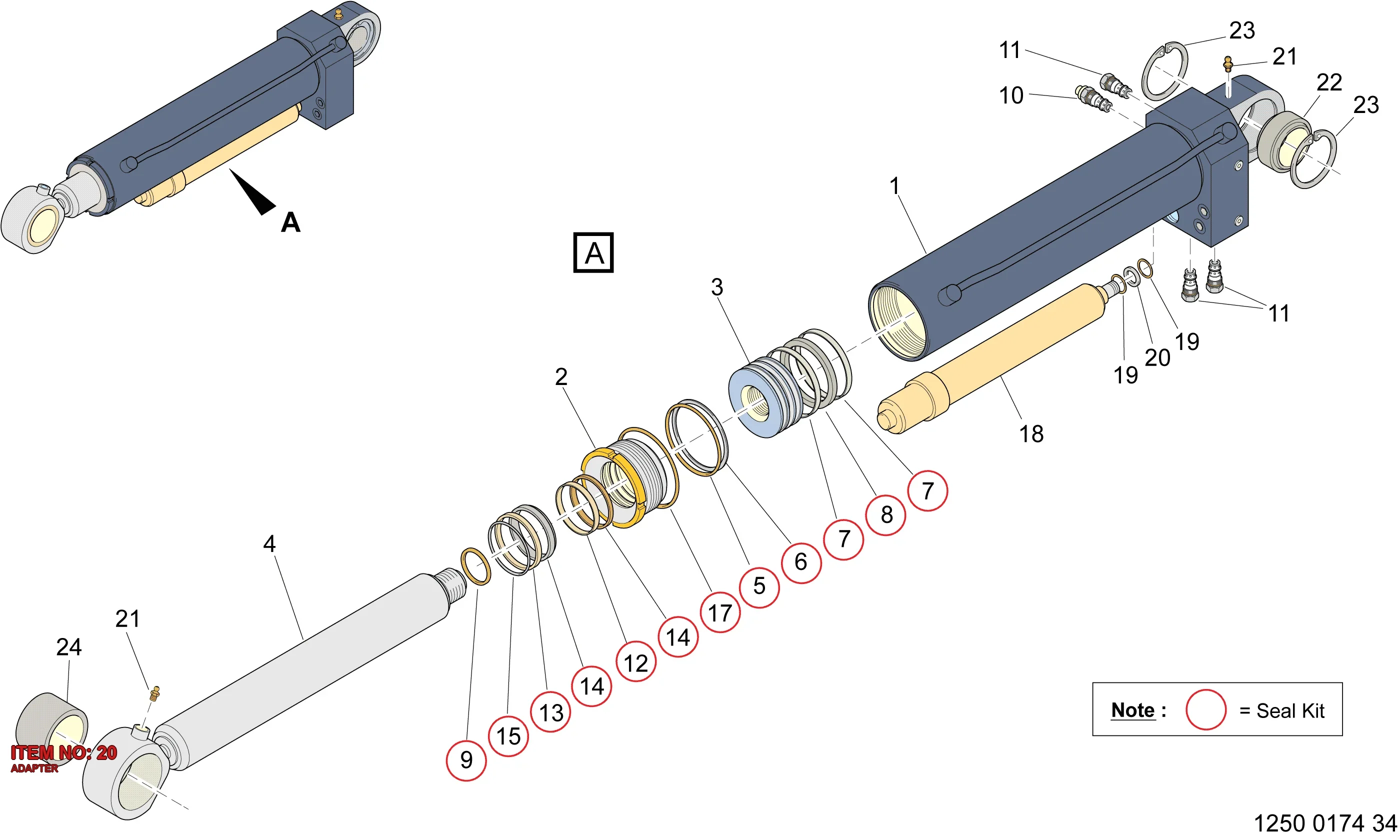 9121 7032 09 ADAPTER - Technical Drawing
