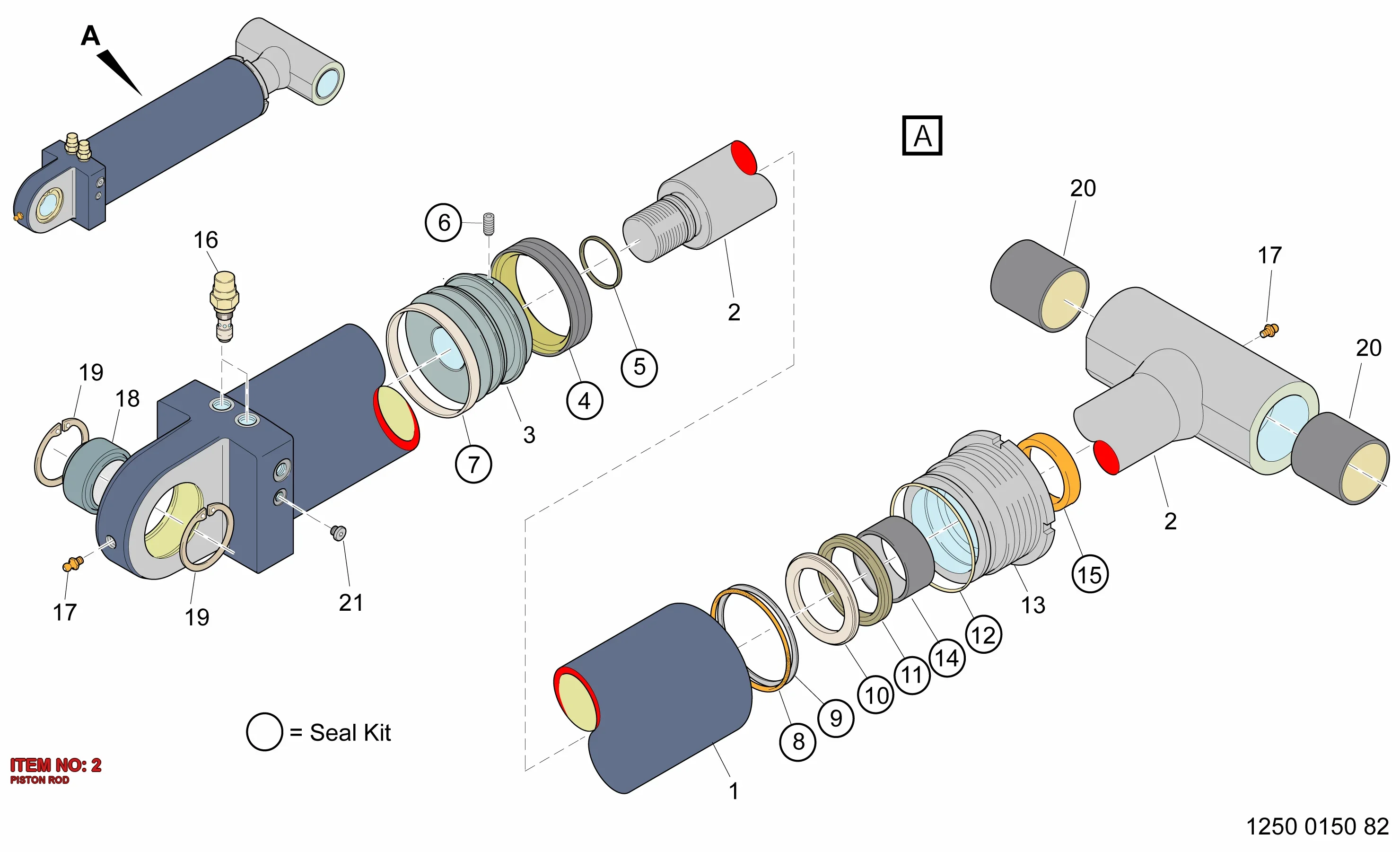 9122 5612 01 PISTON ROD - Technical Drawing