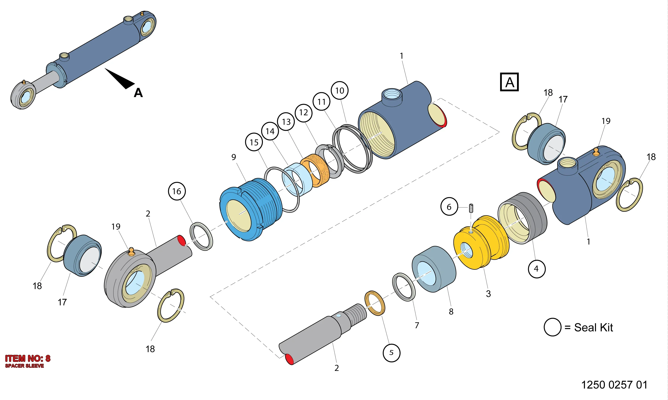 9123 4859 00 SPACER SLEEVE - Technical Drawing