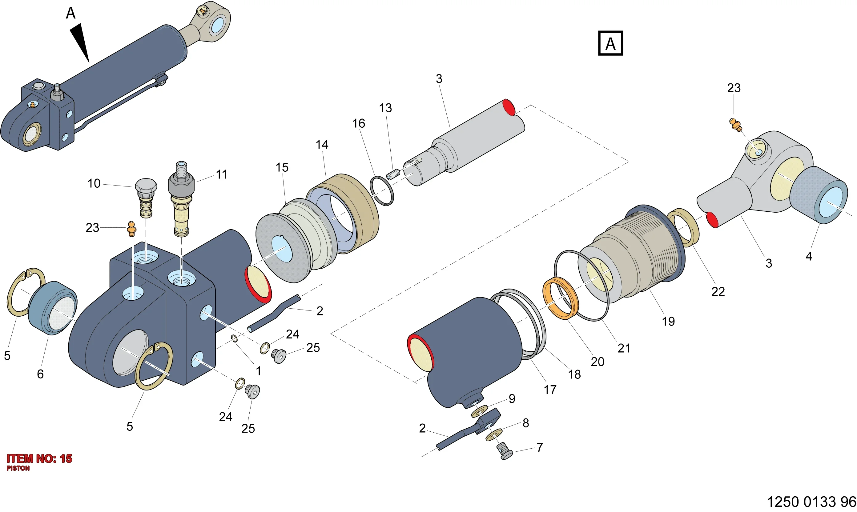 9124 9567 00 PISTON - Technical Drawing