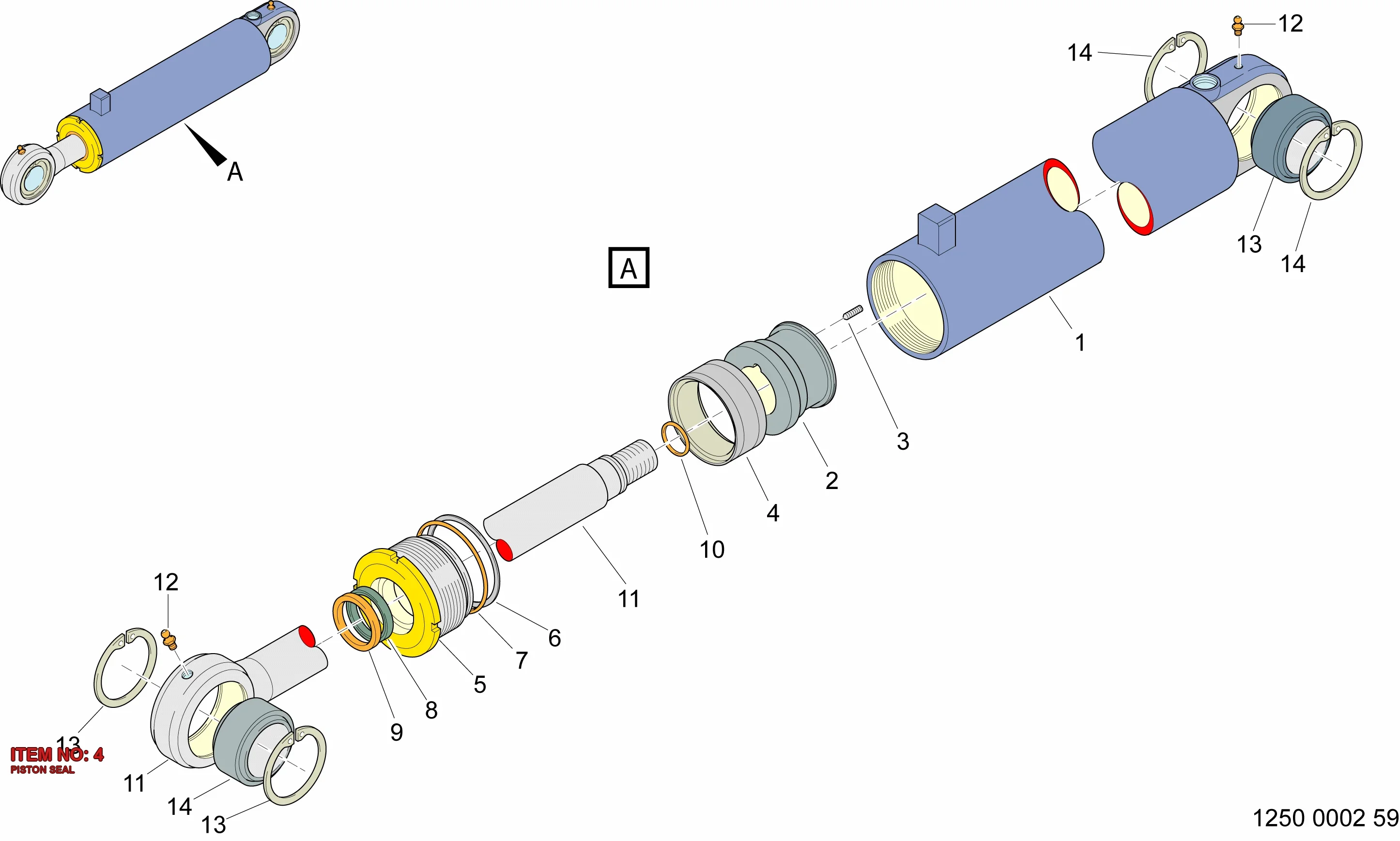9125 6720 00 PISTON SEAL - Technical Drawing