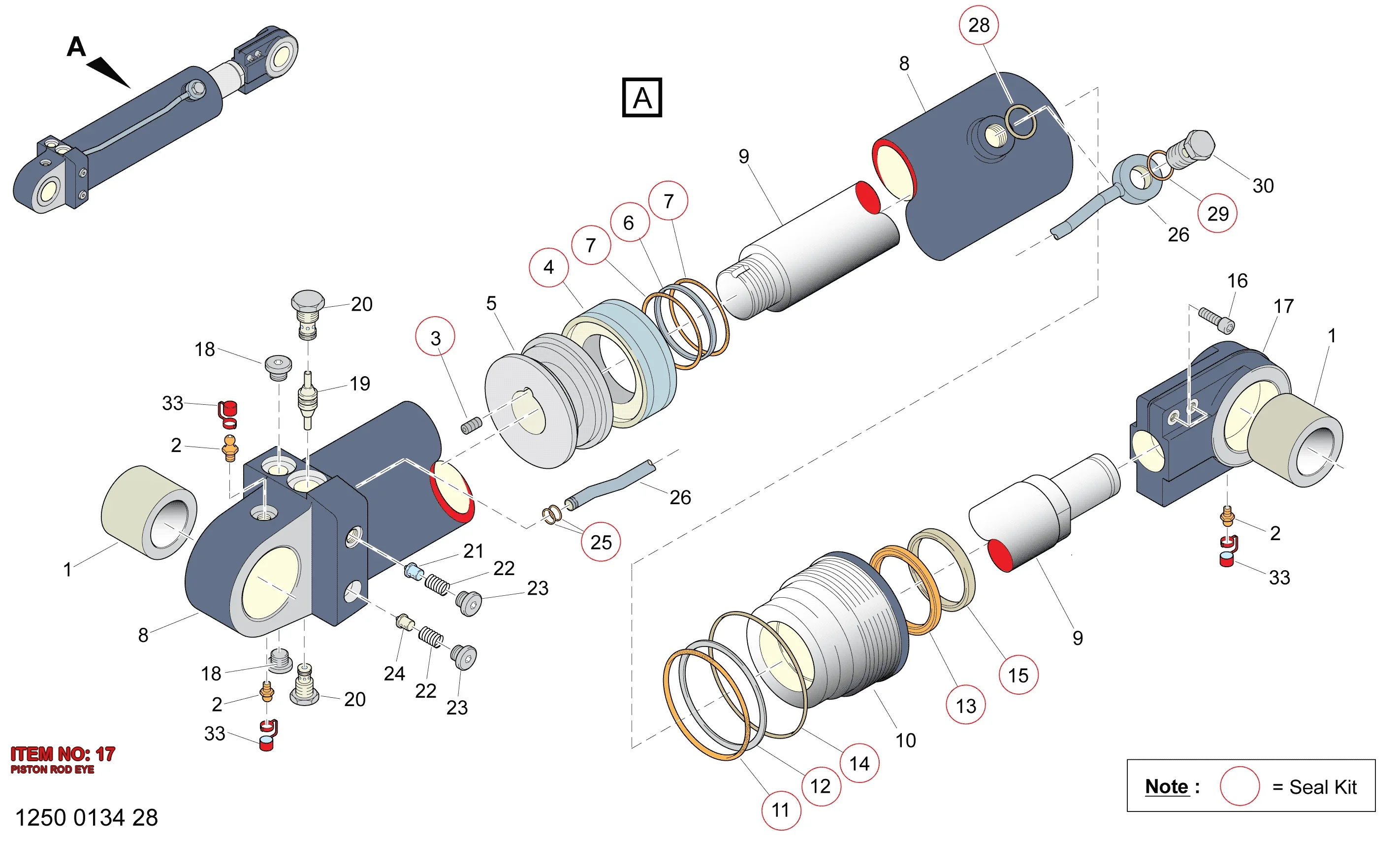 9126 1766 00 PISTON ROD EYE - Technical Drawing