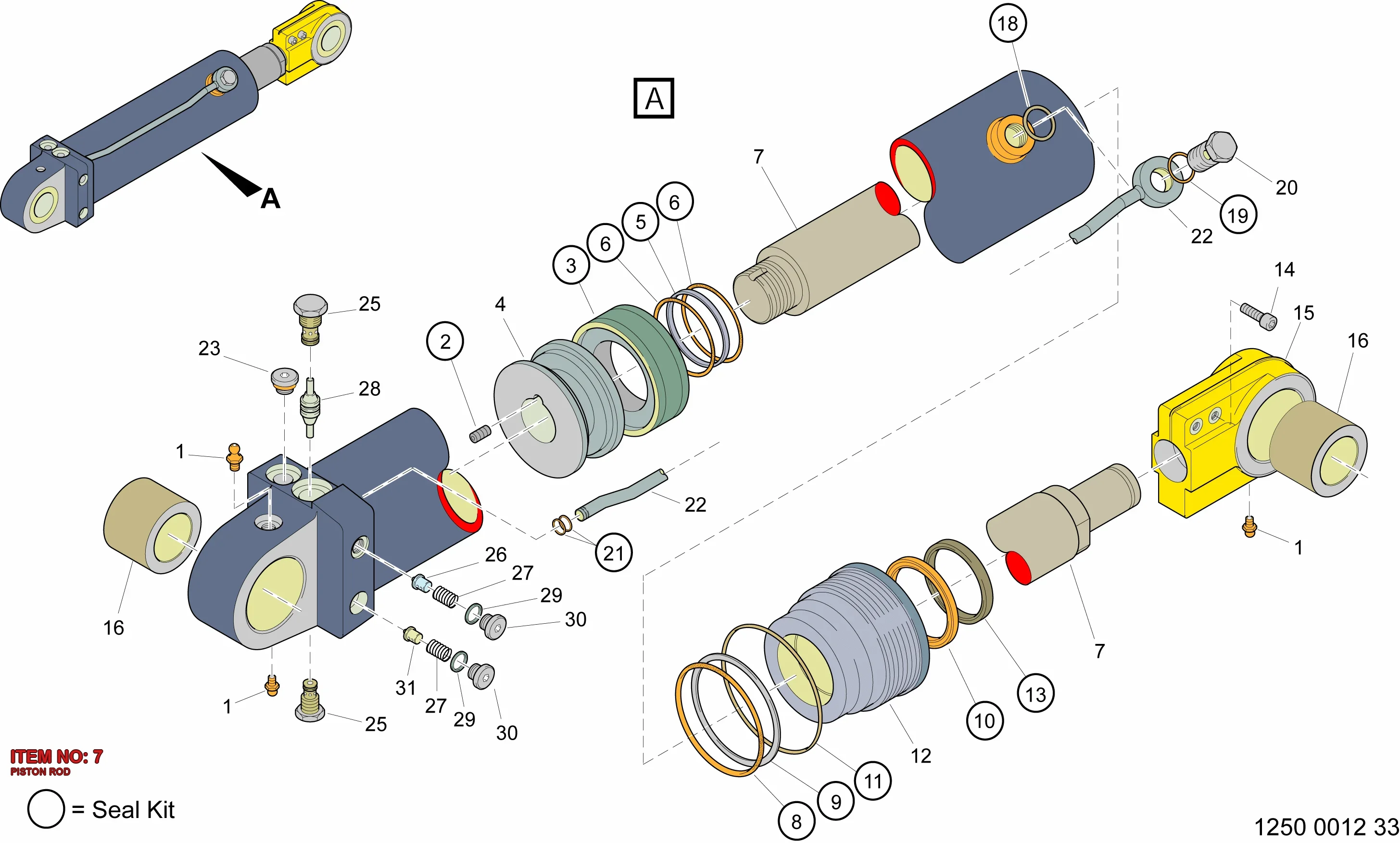 9126 3326 02 PISTON ROD - Technical Drawing